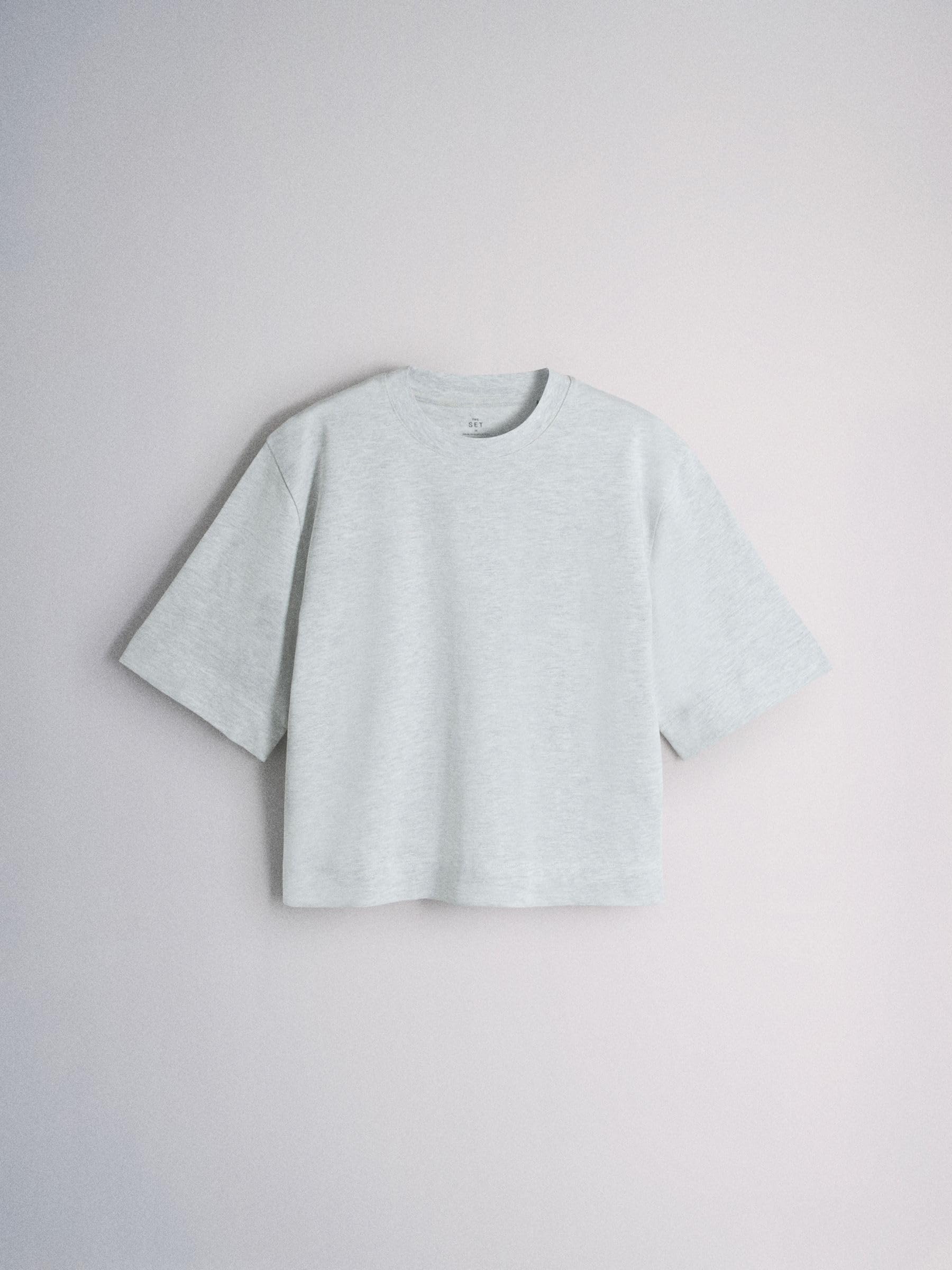 THE SET Damen t Schweres, kastiges T-Shirt, 4er-Pack