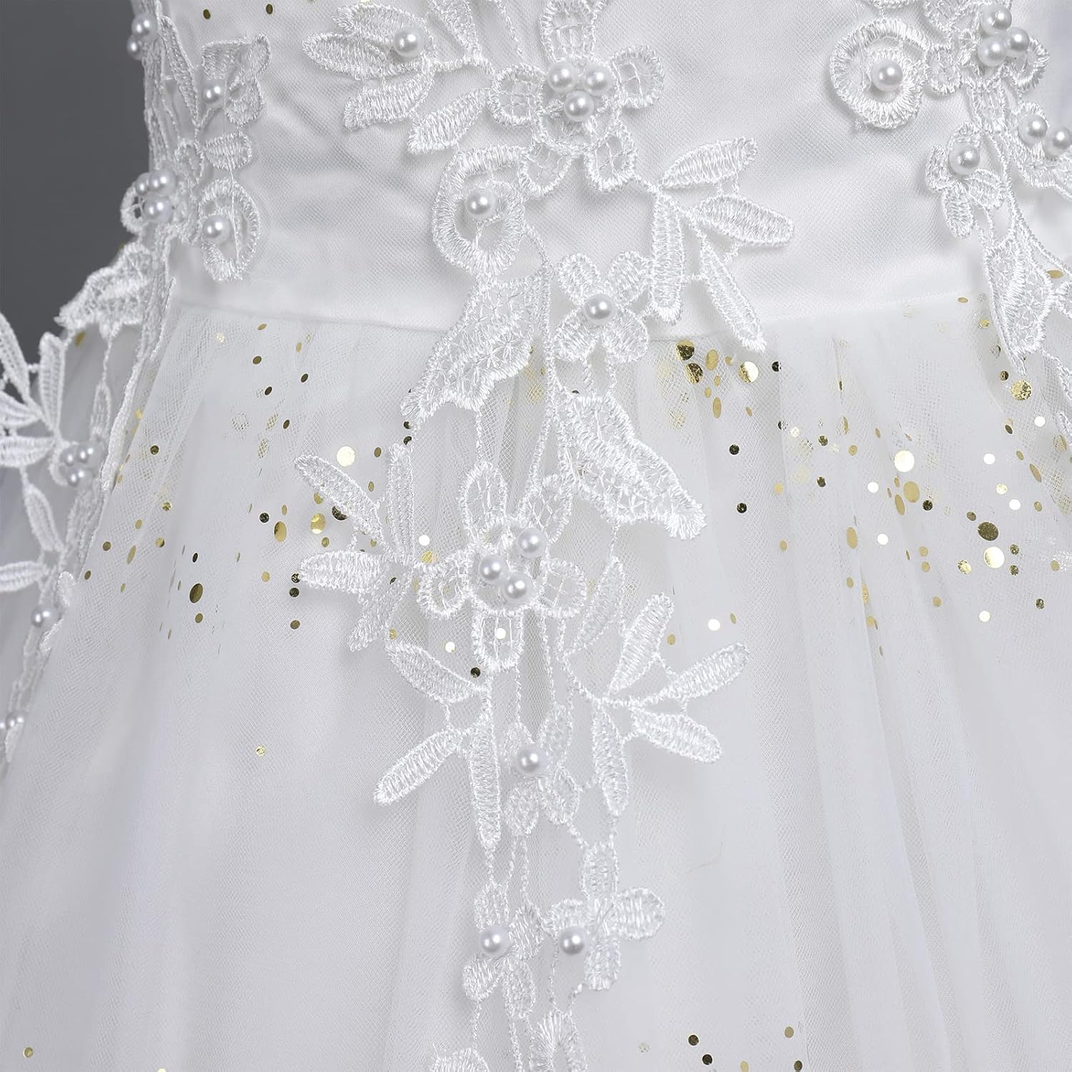 IBTOM CASTLE Girls Long Communion Princess Dresses Flower Pageant Party Wedding Floor Length Dance Evening Gowns