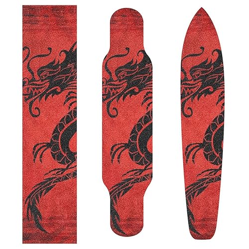 China Dragon Skateboard Grip Tape 10 "x 40" Burbuja Impermeable Skateboard Grip Tape Sheet Antideslizante Griptape para Skateboard Longboard