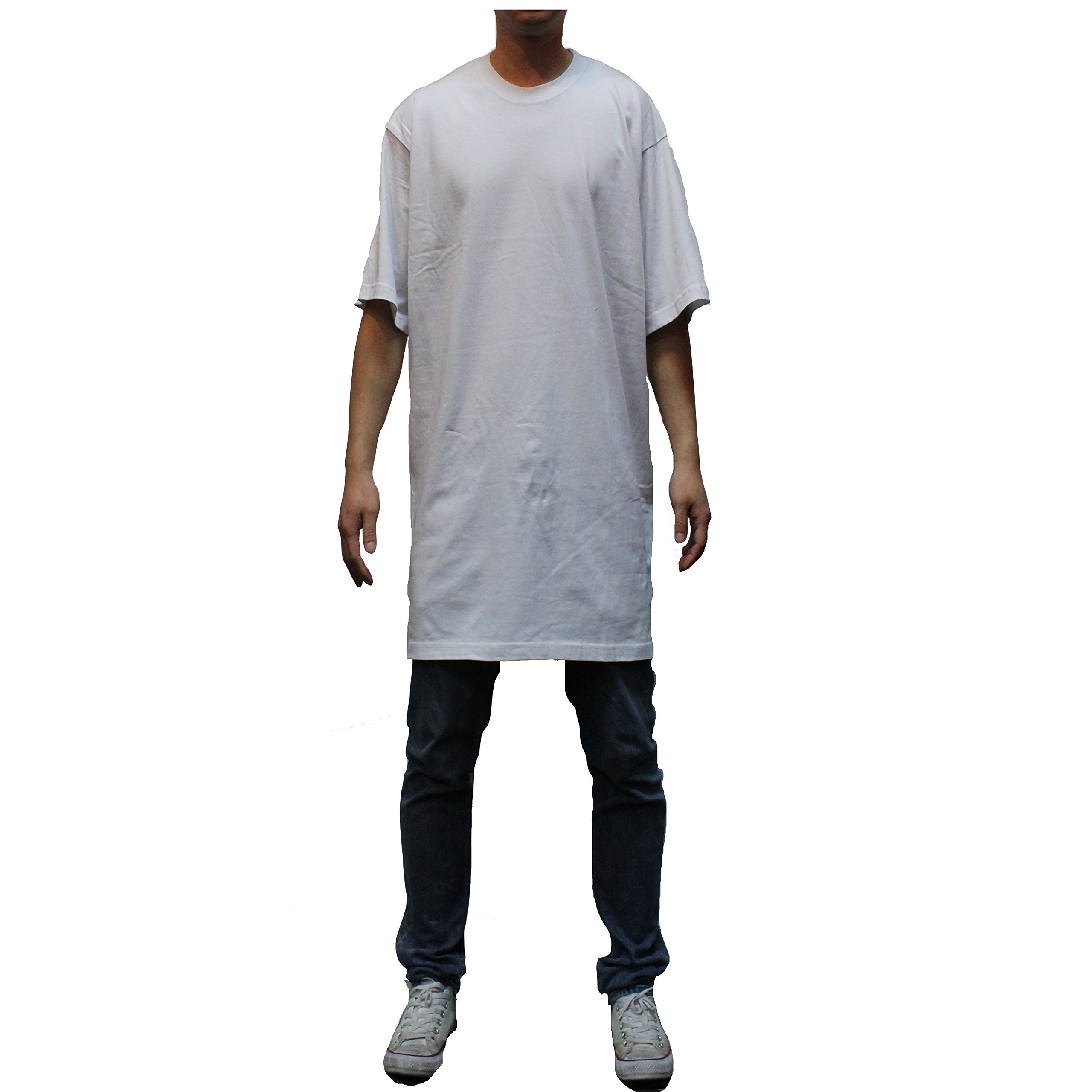 THE BASIX Big and Tall Plain Tee Men Heavy Weight S/S T-Shirts Crew Neck Solid