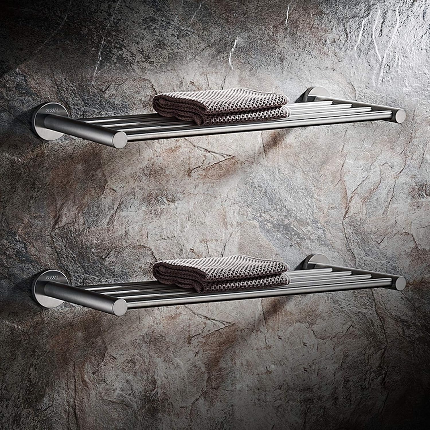 タオルバー 壁掛けタオルレール、バスルームタオルレール、4バータオルレール、ステンレススチール壁掛けタオルレール、バスルームまたはキ