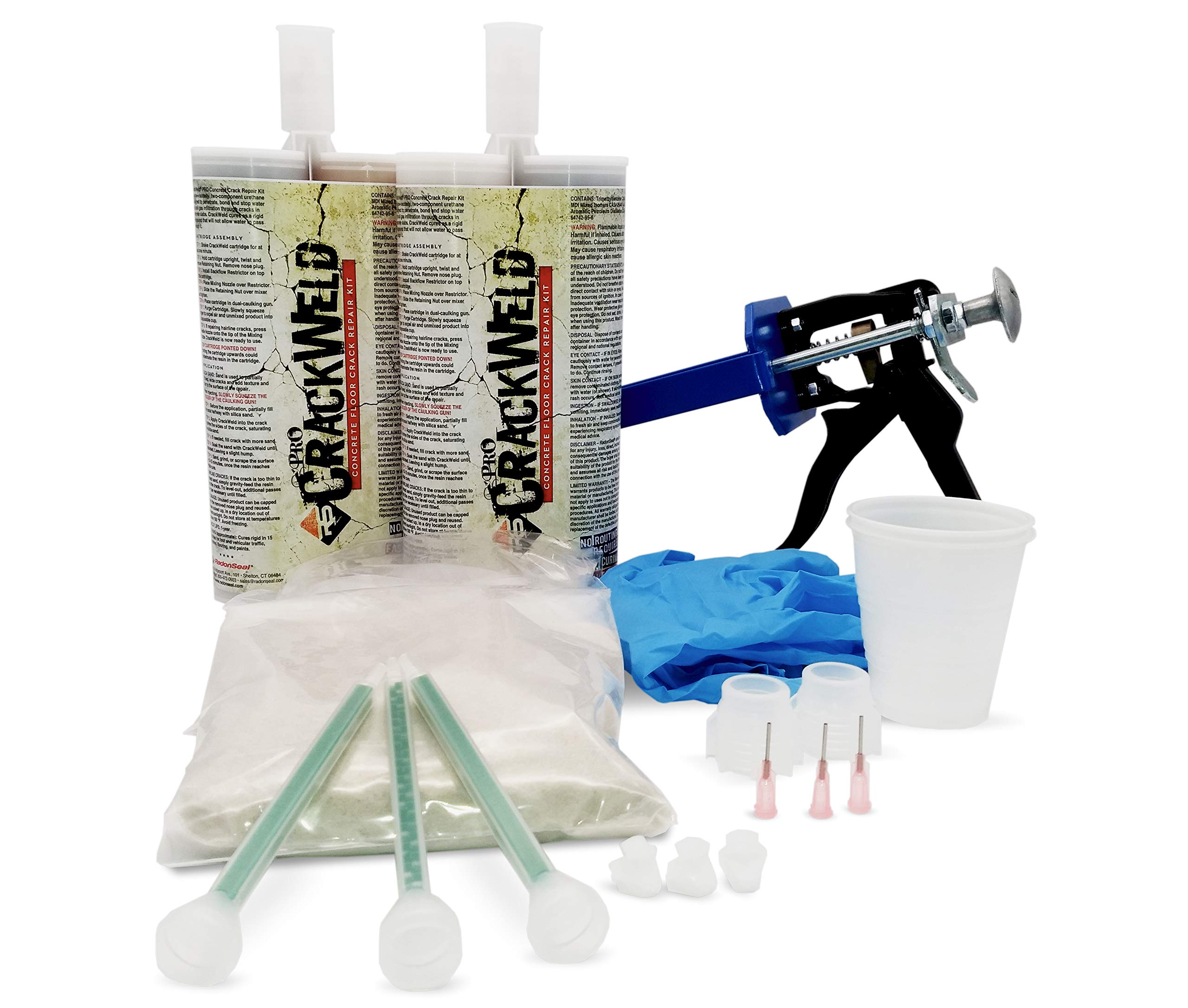 CrackWeld PRO Concrete Floor Repair Kit Seal Cracks in Basement Slabs
