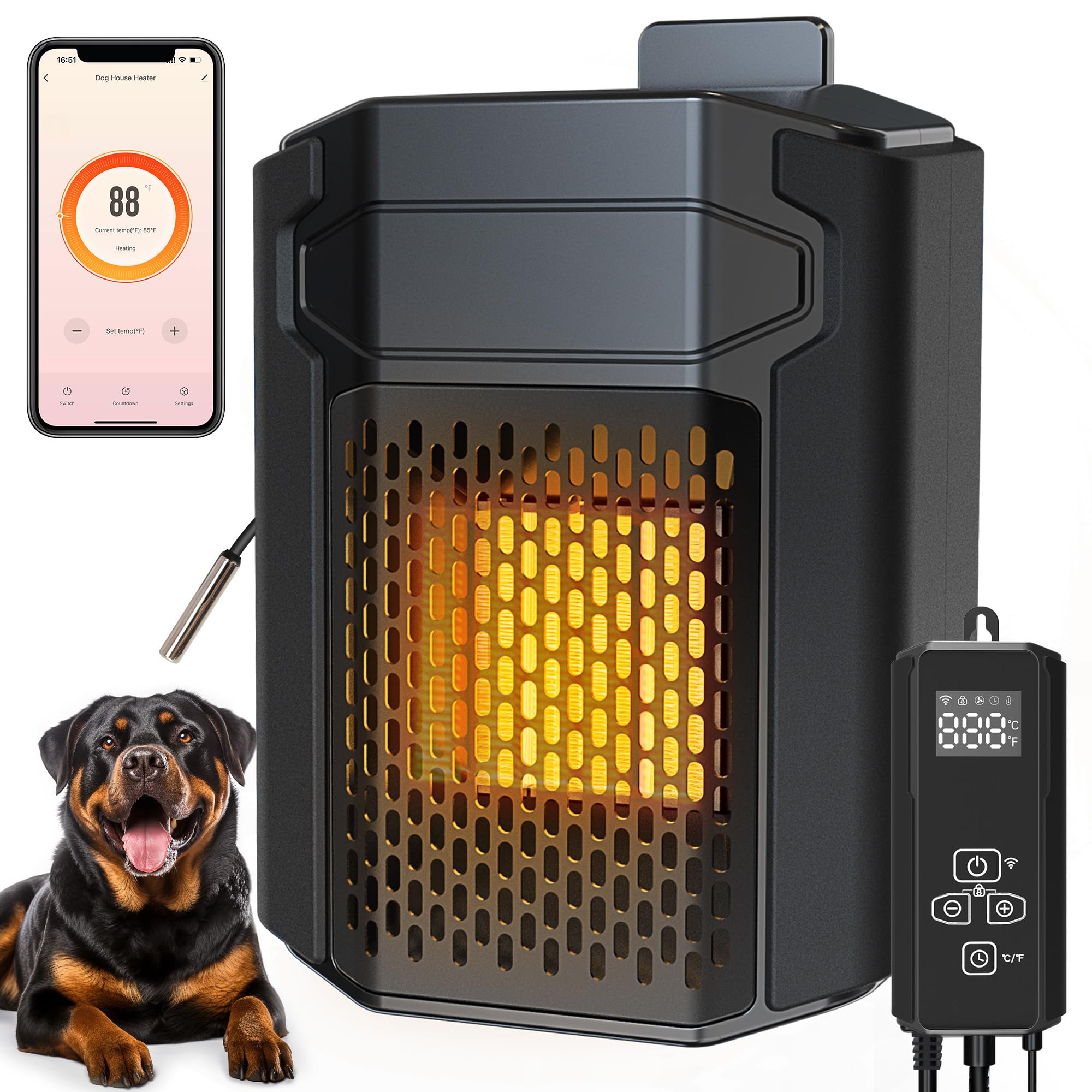 Kiroto Outdoor Dog House Heater with WiFi