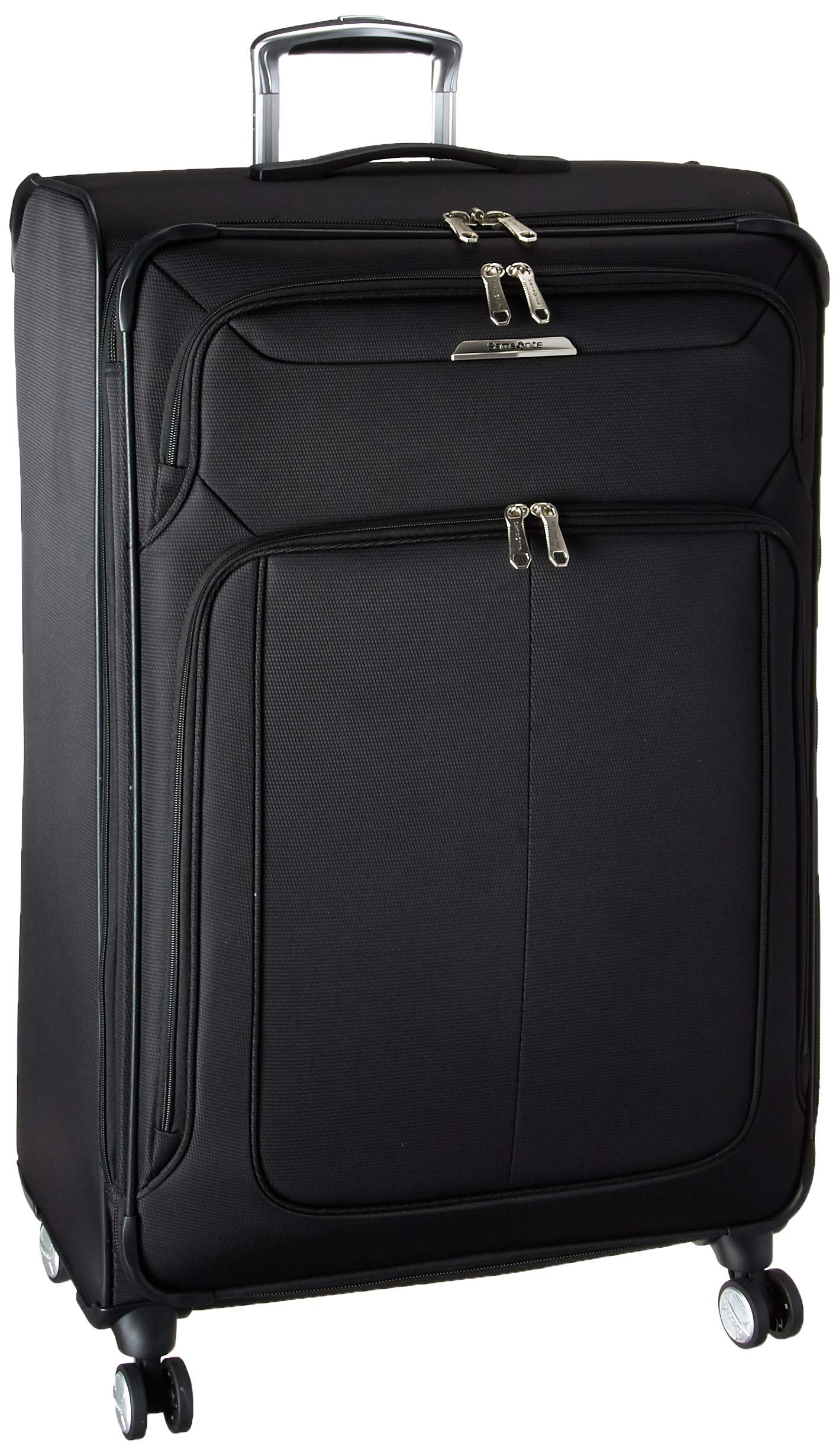 SamsoniteSolyte DLX Softside Expandable Luggage with Spinner Wheels, Midnight Black, Checked-Large 29-Inch