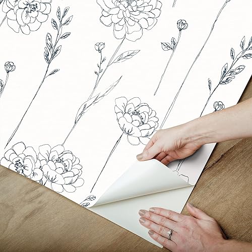 Miniatura 6 de RoomMates RMK12686PLW Maisey - Papel tapiz para despegar y pegar, color azul marino