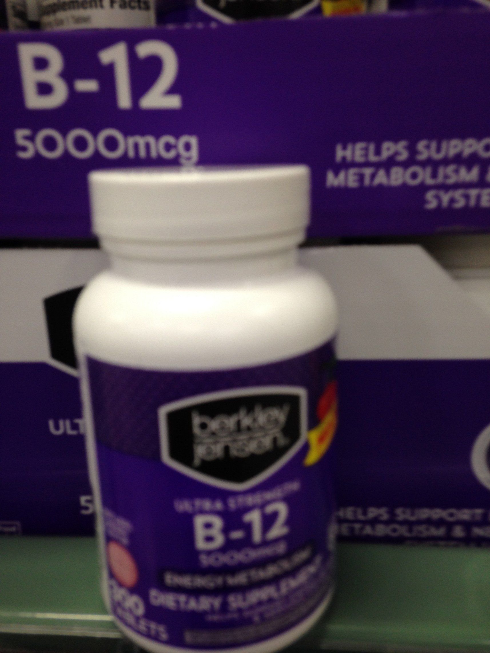 Berkley Jensen Vitamin b12 5000 mcg 300 ct (Pack of 6)
