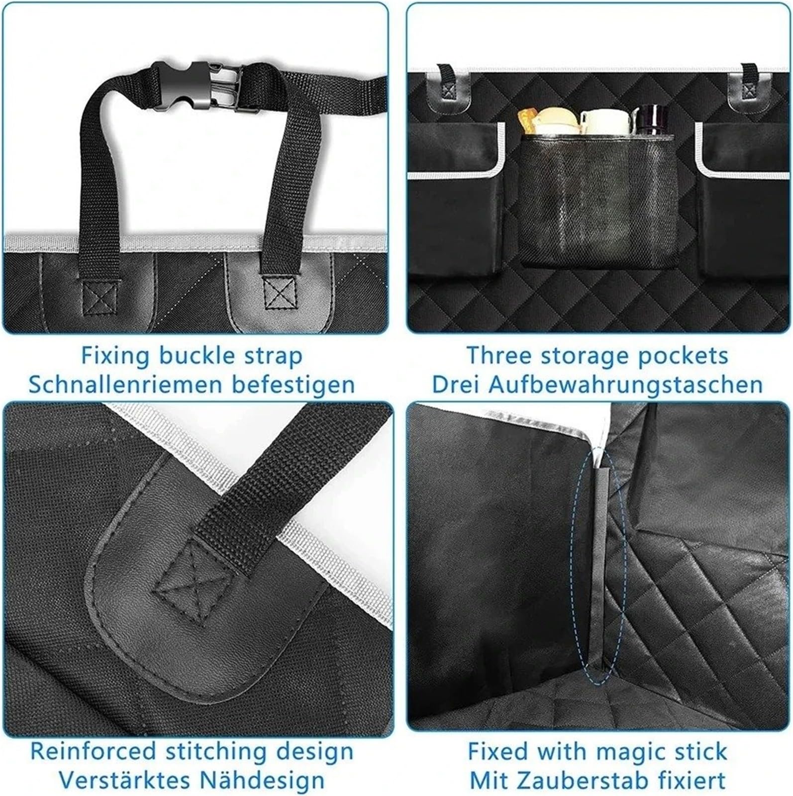 Bandeja Maletero Funda Impermeable para Asiento De Coche Y Forro para Maletero, Alfombrilla Tela Oxford Resistente Al Desgaste