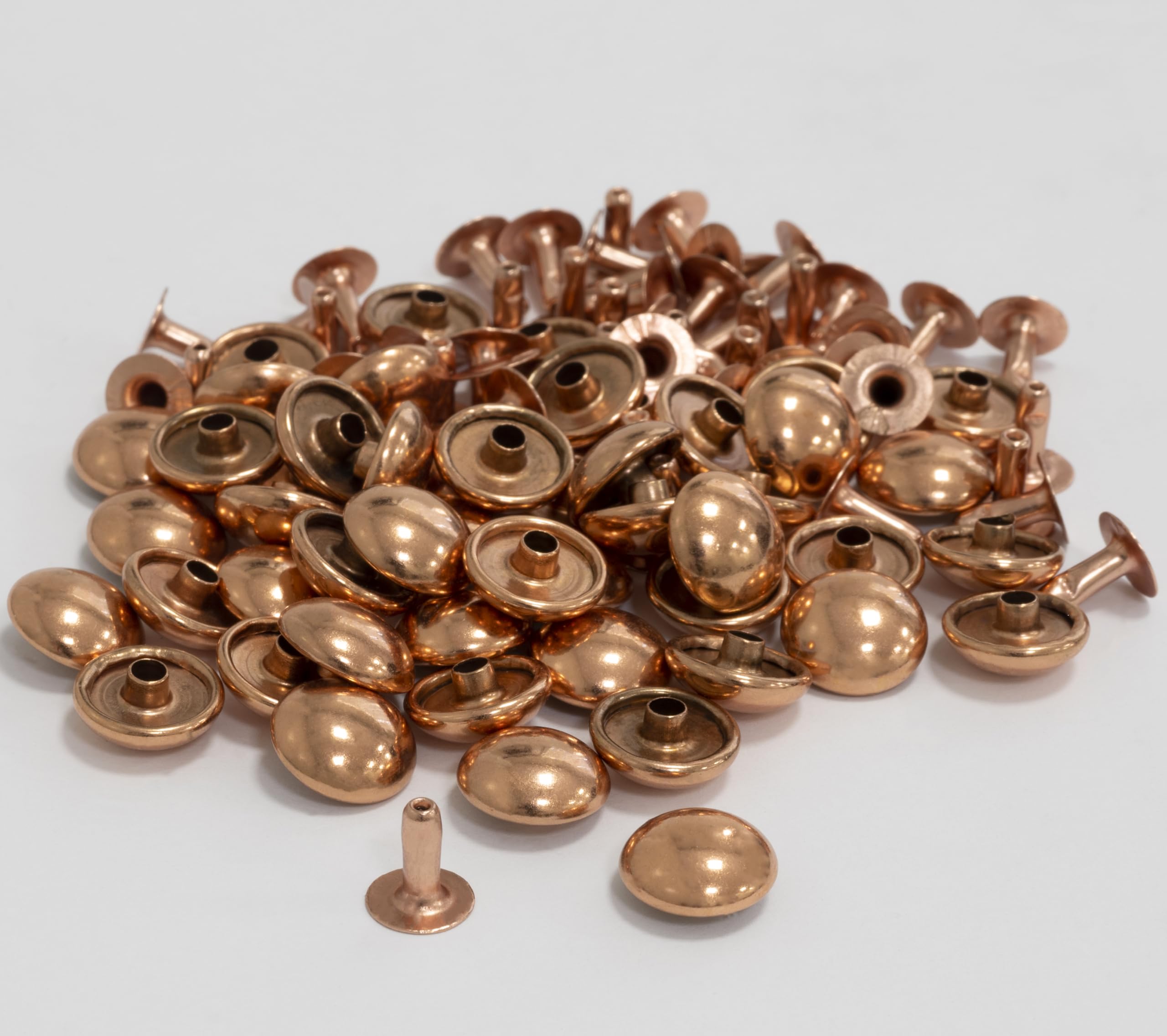 AERZETIX - C76763 - Set of 50 snaps ?12 mm of 2 pieces - color rose gold - handbag jeans wallets leather goods leather crafts