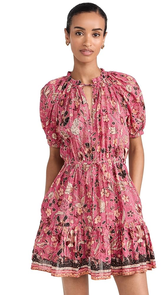 Ulla Johnson Women's Sanna Dress, Hollyhock, Pink, Floral, 8