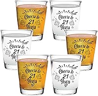 Vista 14 de Vasos de chupito de cumpleaños, regalos de feliz cumpleaños para mujeres y hombres, juego de 6 vasos de chupito de 2 onzas, con caja de regalo