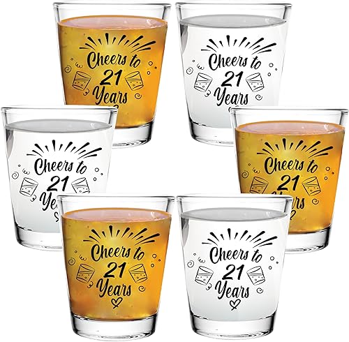 Miniatura 14 de Vasos de chupito de cumpleaños, regalos de feliz cumpleaños para mujeres y hombres, juego de 6 vasos de chupito de 2 onzas, con caja de regalo