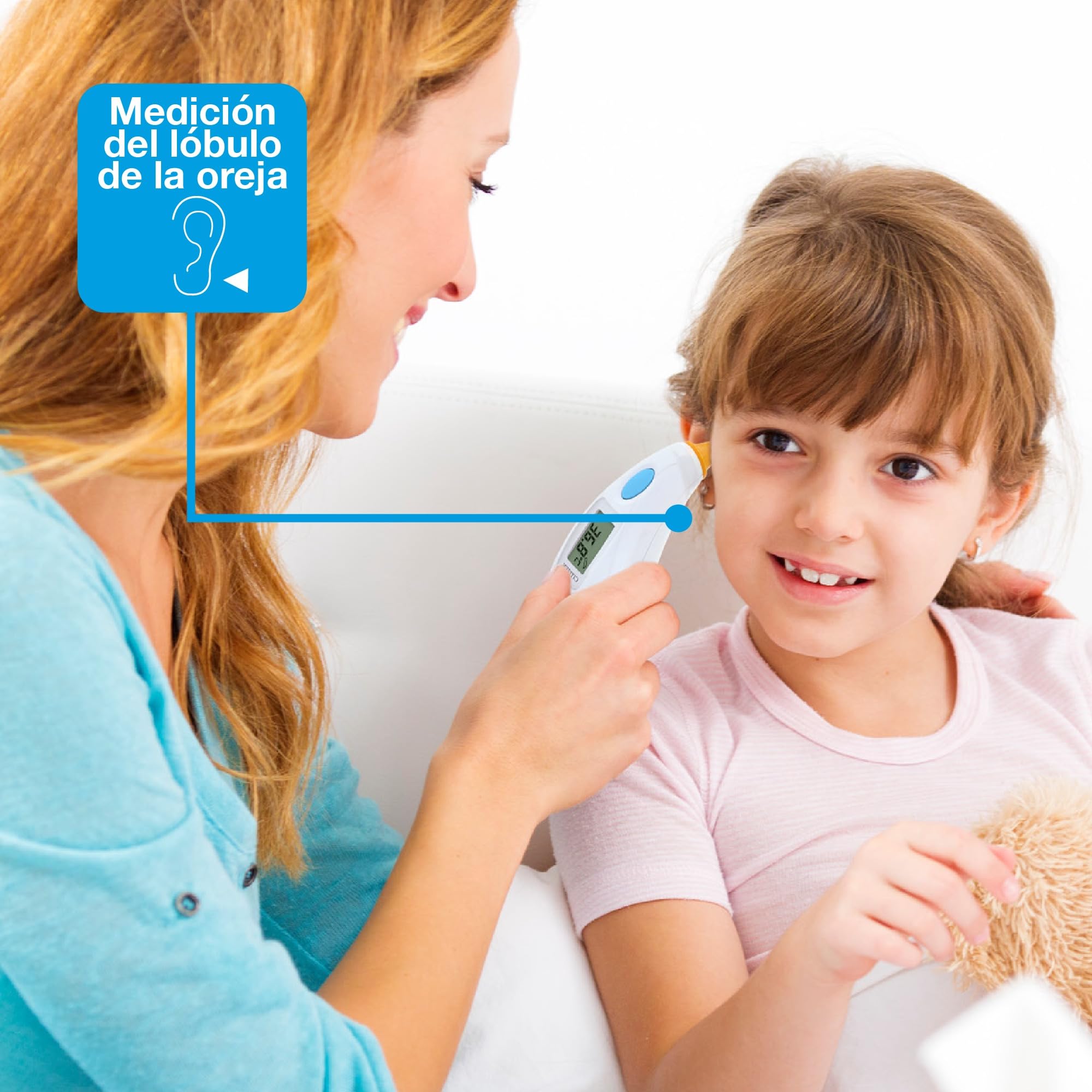 Citizen Termómetro de Oído Digital, Termómetro Auricular Alta Precisión para Adultos, Niños y Bebés, Infrarrojo con Alerta de Fiebre, Antibacteriano, Lectura 1-3 Segundos, 12 Memorias