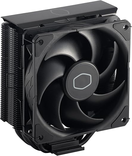 Cooler Master Hyper 212 Black CPU Air Cooler – Aluminium Finish, 4 Compact Continuous Direct Contact Heat Pipes, SickleFlow 120 Edge Fan, LGA1700 &…