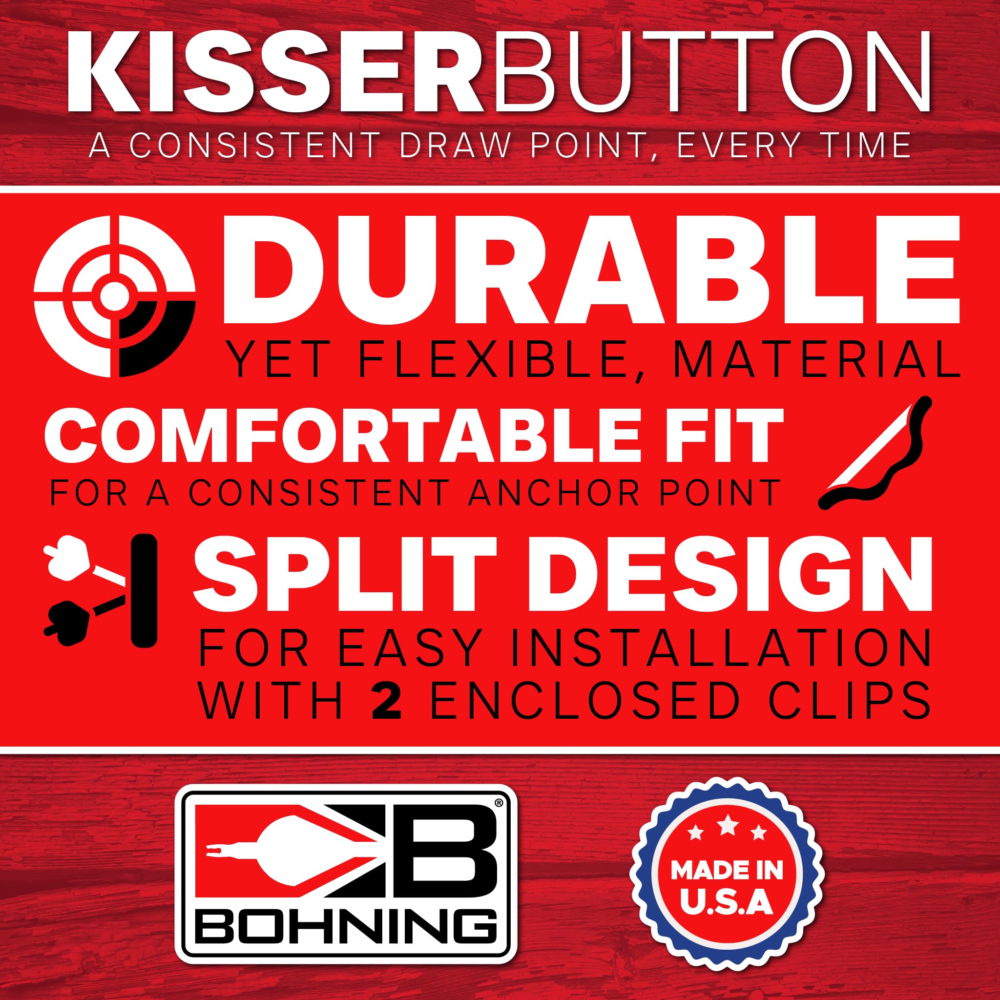 Bohning Soft-Flex Kisser Button, Black