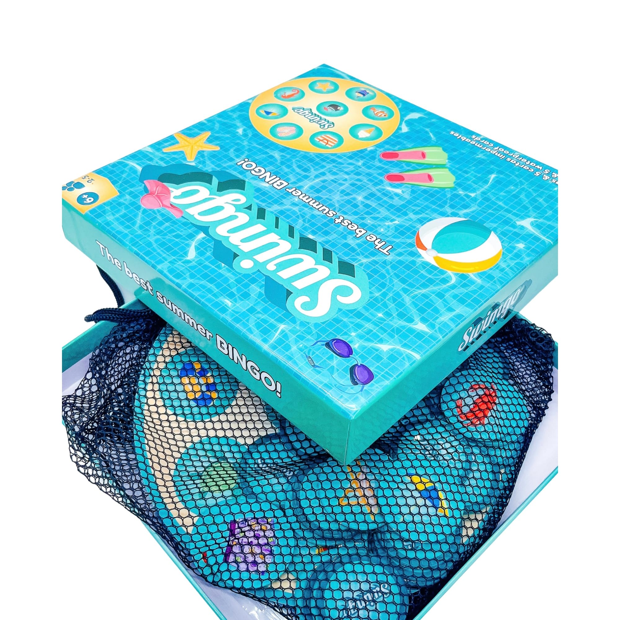 Genérico SWIMGO Juguetes de Buceo para Piscina – 45 Fichas Sumergibles + 5 Cartas Impermeables, Juego Acuático Divertido para Niños y Adolescentes, Diversión en Piscina para Toda la Familia