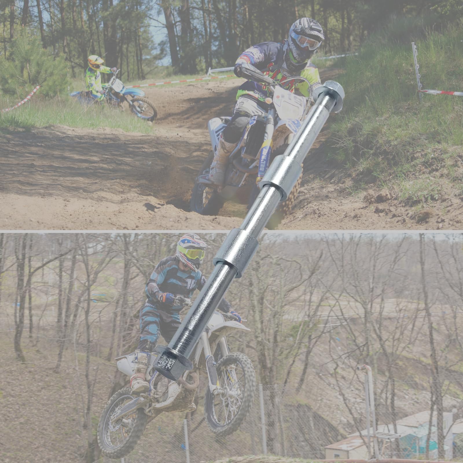 Perno Ruota Posteriore 15mm X 240mm Per Pit Bike 110-160cc - Con Distanziatori, Compatibile Con Dirt Bike E Trail