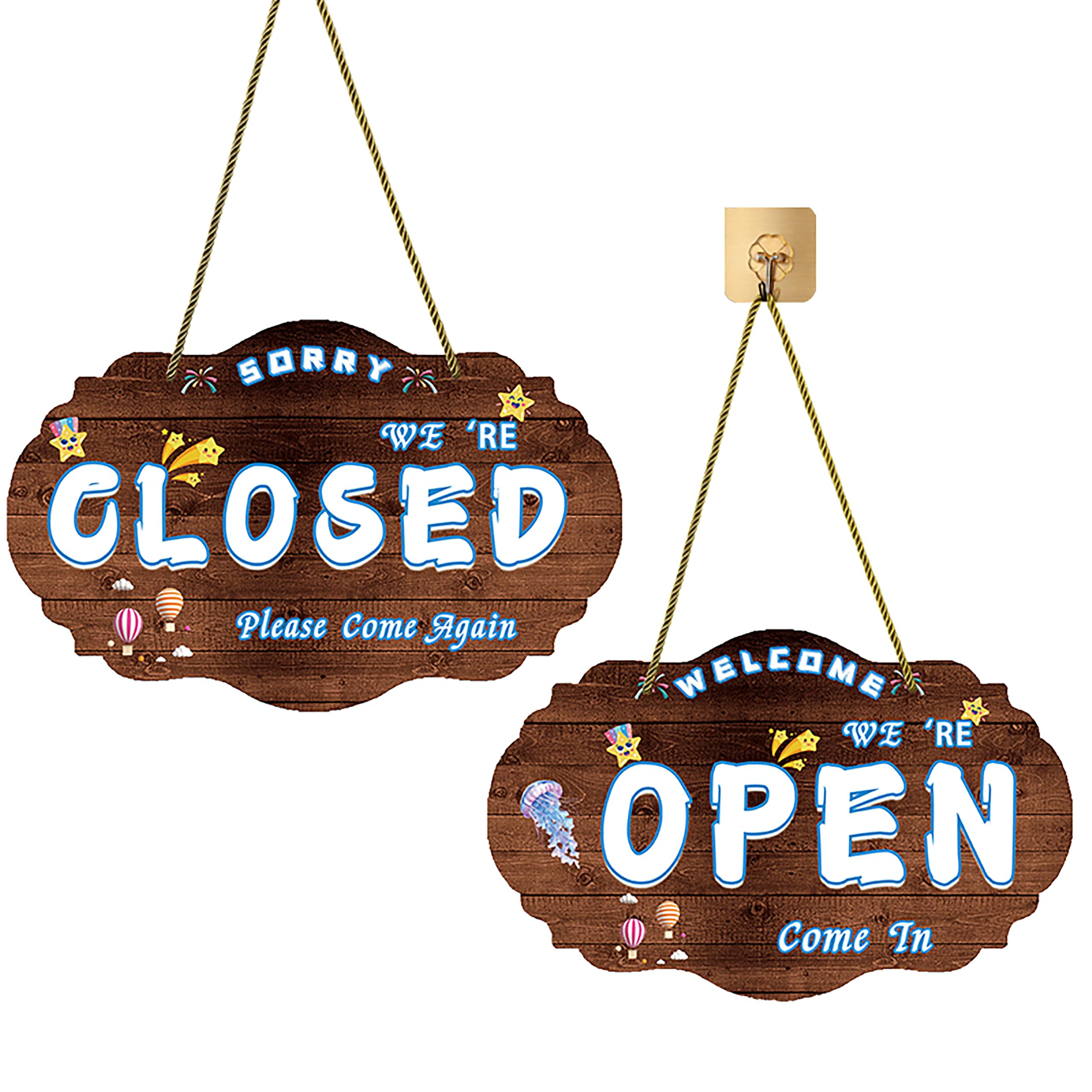 Bacheca e cartelli per messaggi (marrone, S-aperto-chiuso)