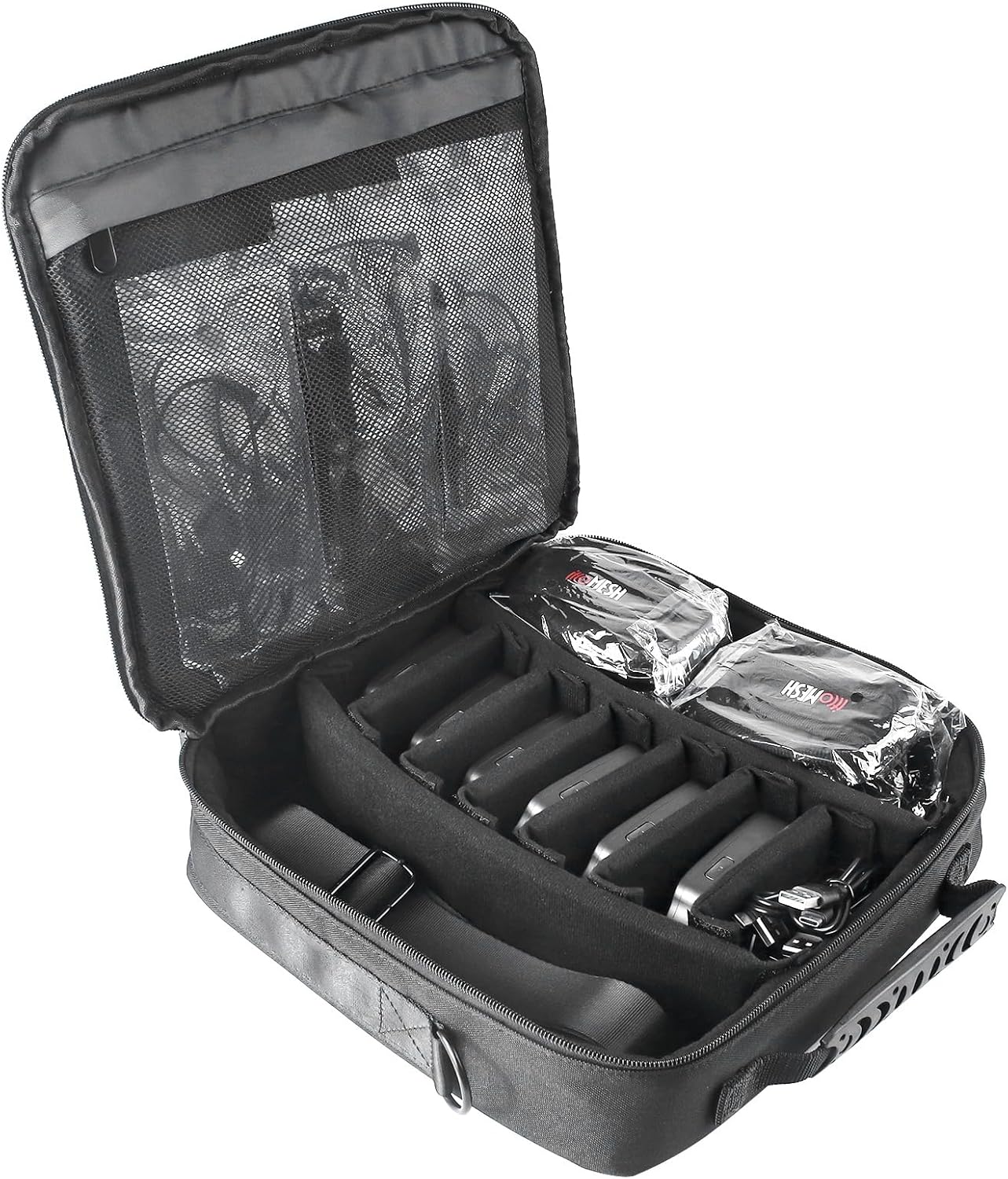 MIMIRACLE Referee Headset Organizer Bag - Fits 3-6 Pack F6/V4/V6/FBIM Electronics - Ideal Carrying Case for Communication Gear - Soccer Referee Essentials Waterproof and Dustproof