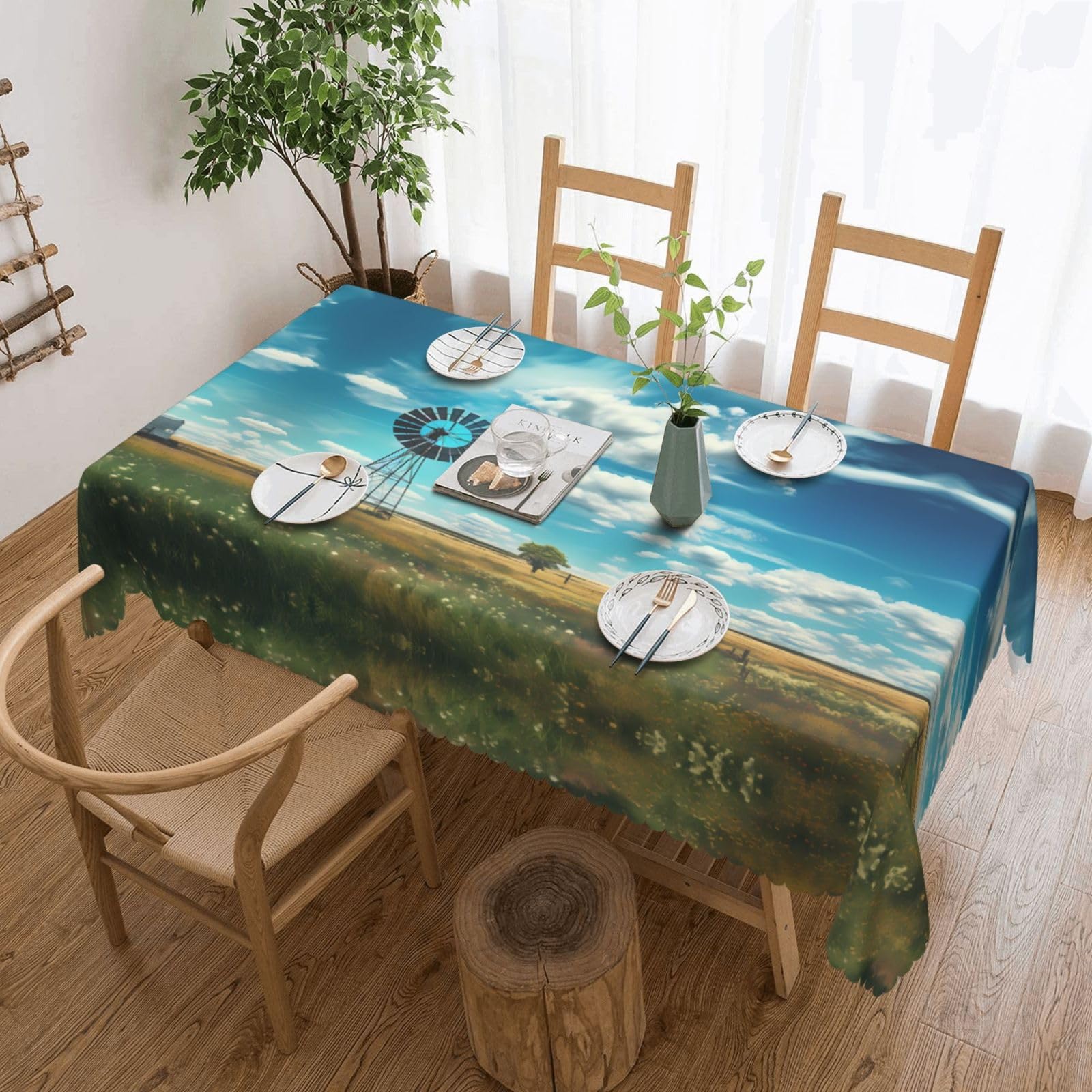HLBSDM Chickens Square Lace Tablecloth, 54x72 Inch Restaurant Decorative Tablecloth, Party Banquet Indoor and Outdoor Universal Tablecloth
