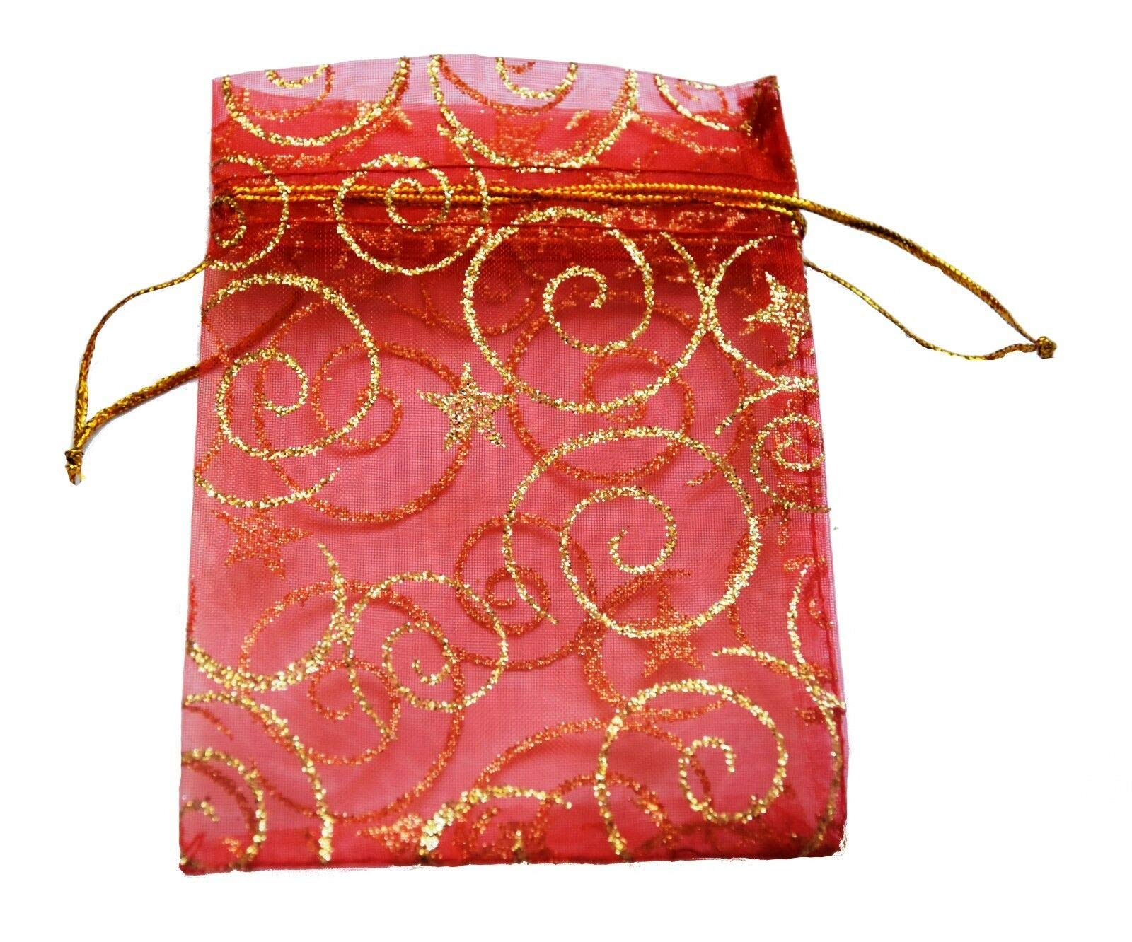 HoitoDeals Glitter Organza Bags For Gift Pouch Wedding Favour Jewellery xmas