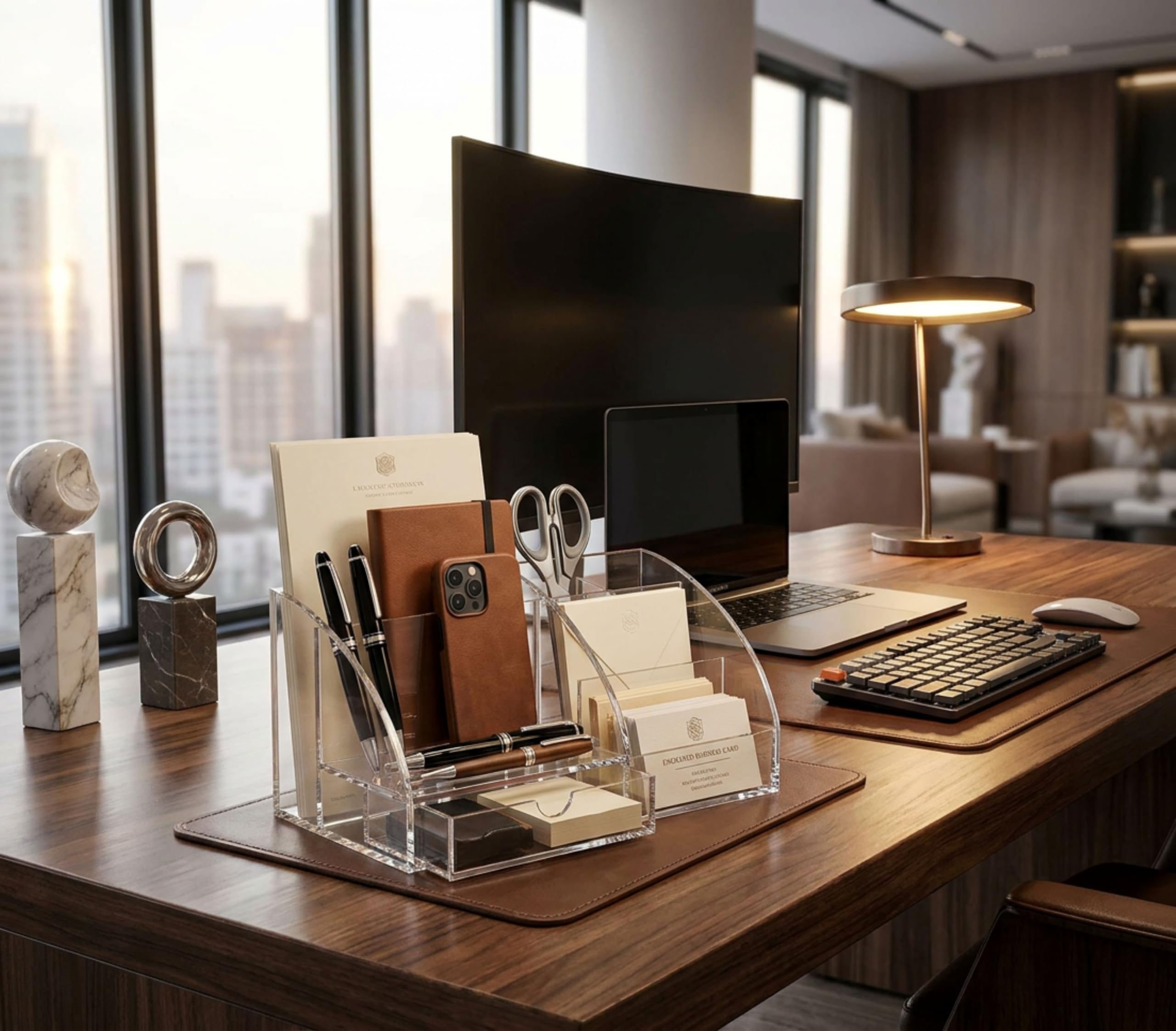 Osco Organisateur de bureau acrylique Transparent