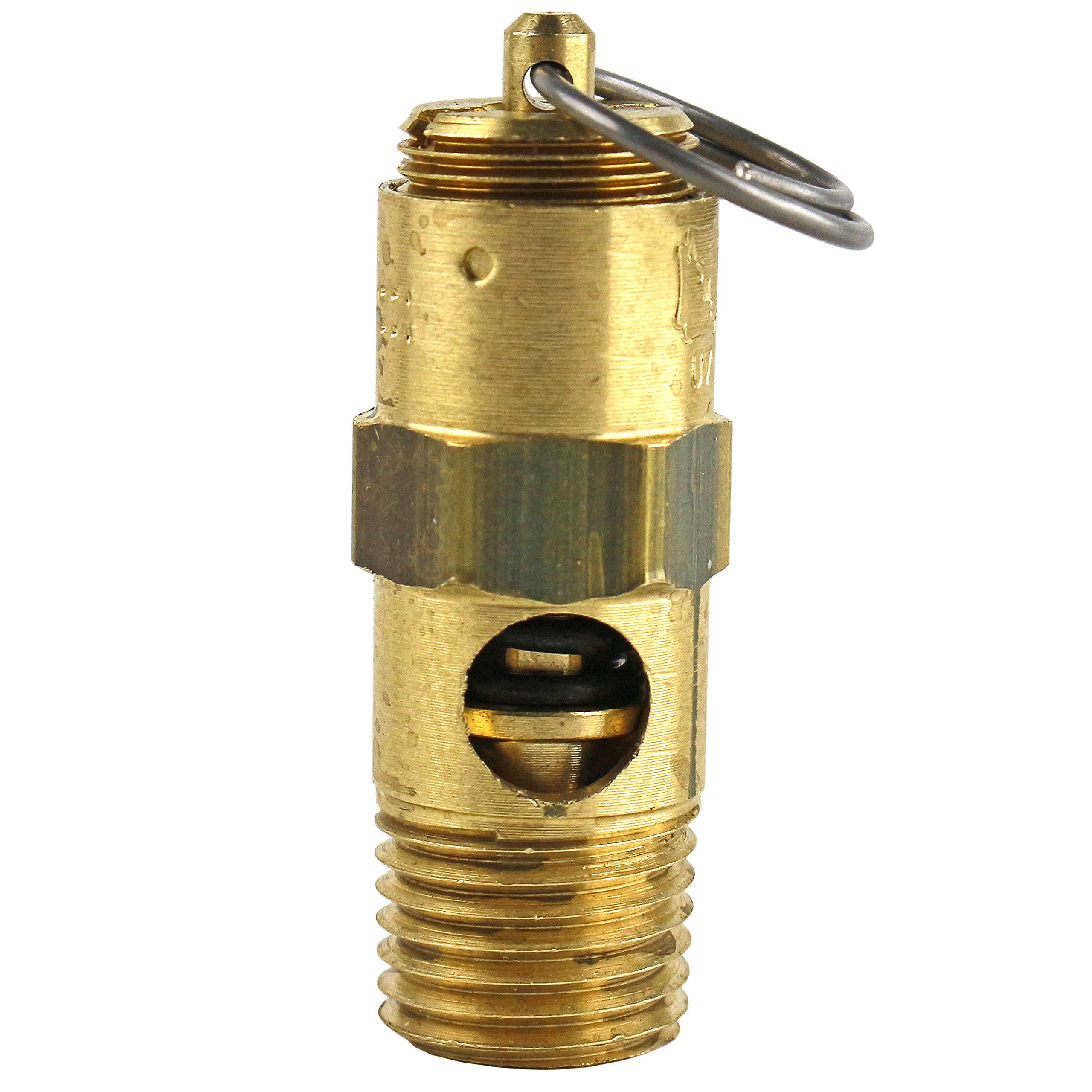 75 PSI Air Compressor Safety Relief Pop Off Valve Solid Brass 1/4