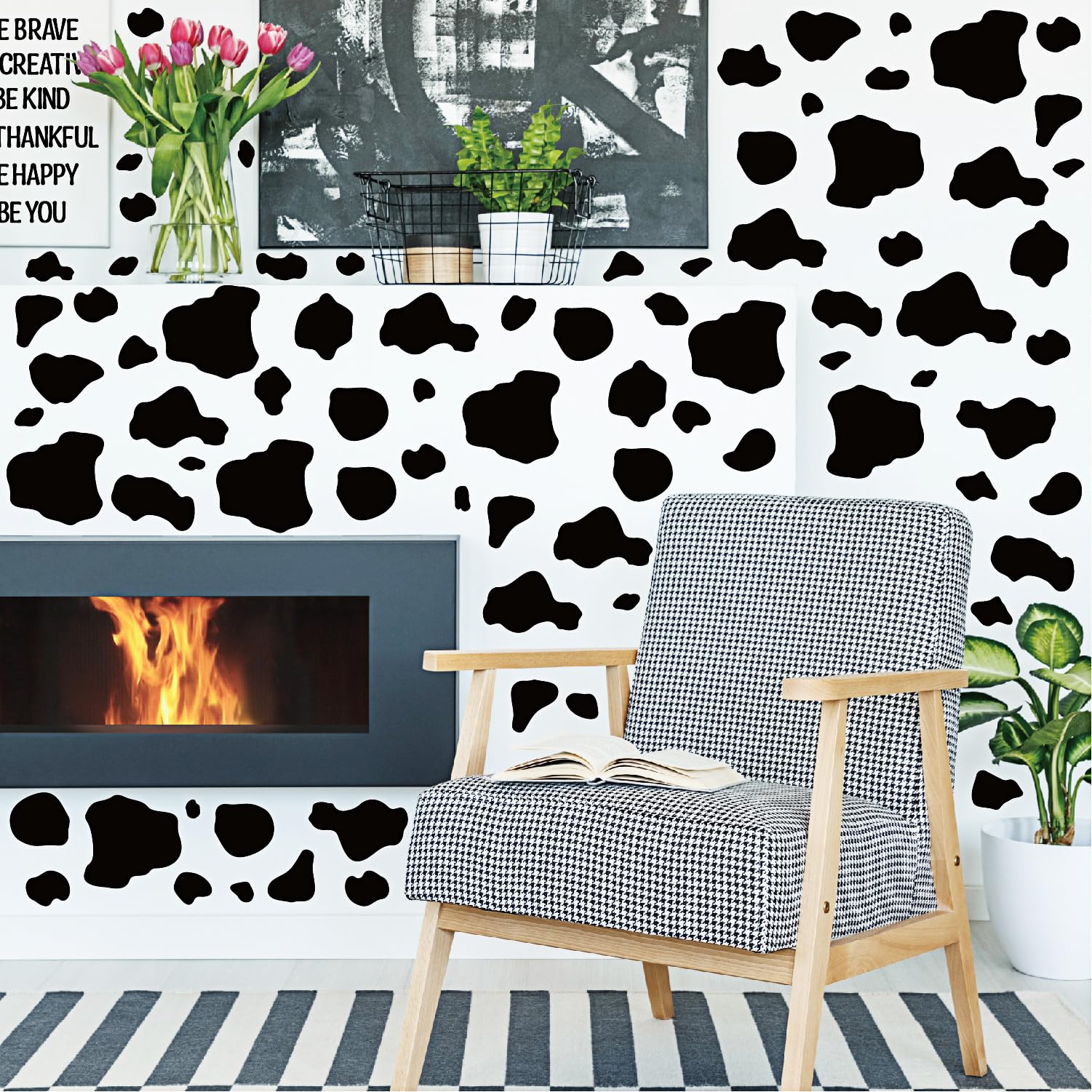 Cow Print Stickers - 340 Pcs Waterproof Vinyl Decals For Walls, Cars, Cups & DIY Crafts