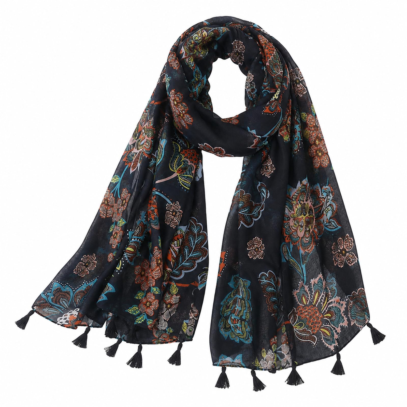 MAIRY Schals Tuch Frühlings Blume Hochwertiger Schal für Damen Mädchen Halstuch Umschlagstuch weicher Schlauchschal für Sommer Herbst und Winter