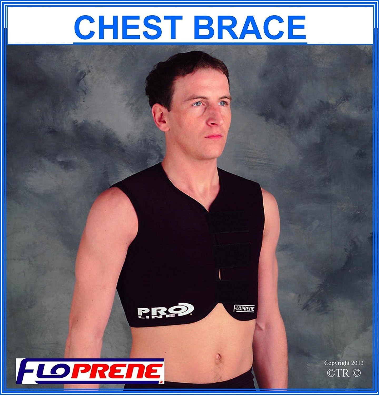 Floprene Chest Brace Black, Size - Large/X.Large
