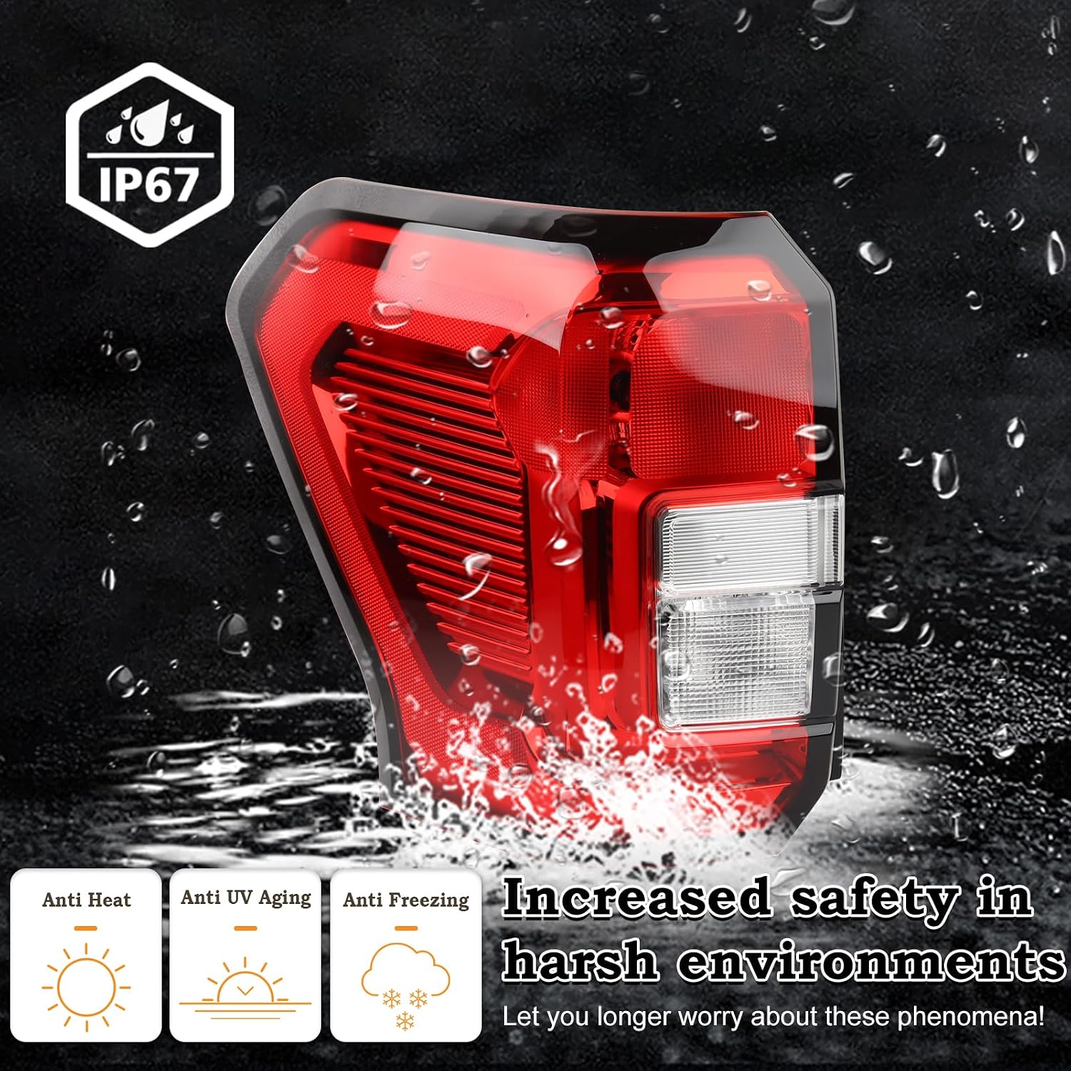 LH Halogen Tail light Assembly Fit for 2022 2023 2024 Ford Expedition XL XLT Model Rear Lamp Left Driver Side With Bulbs NL1Z-13405-A NL1Z13405A