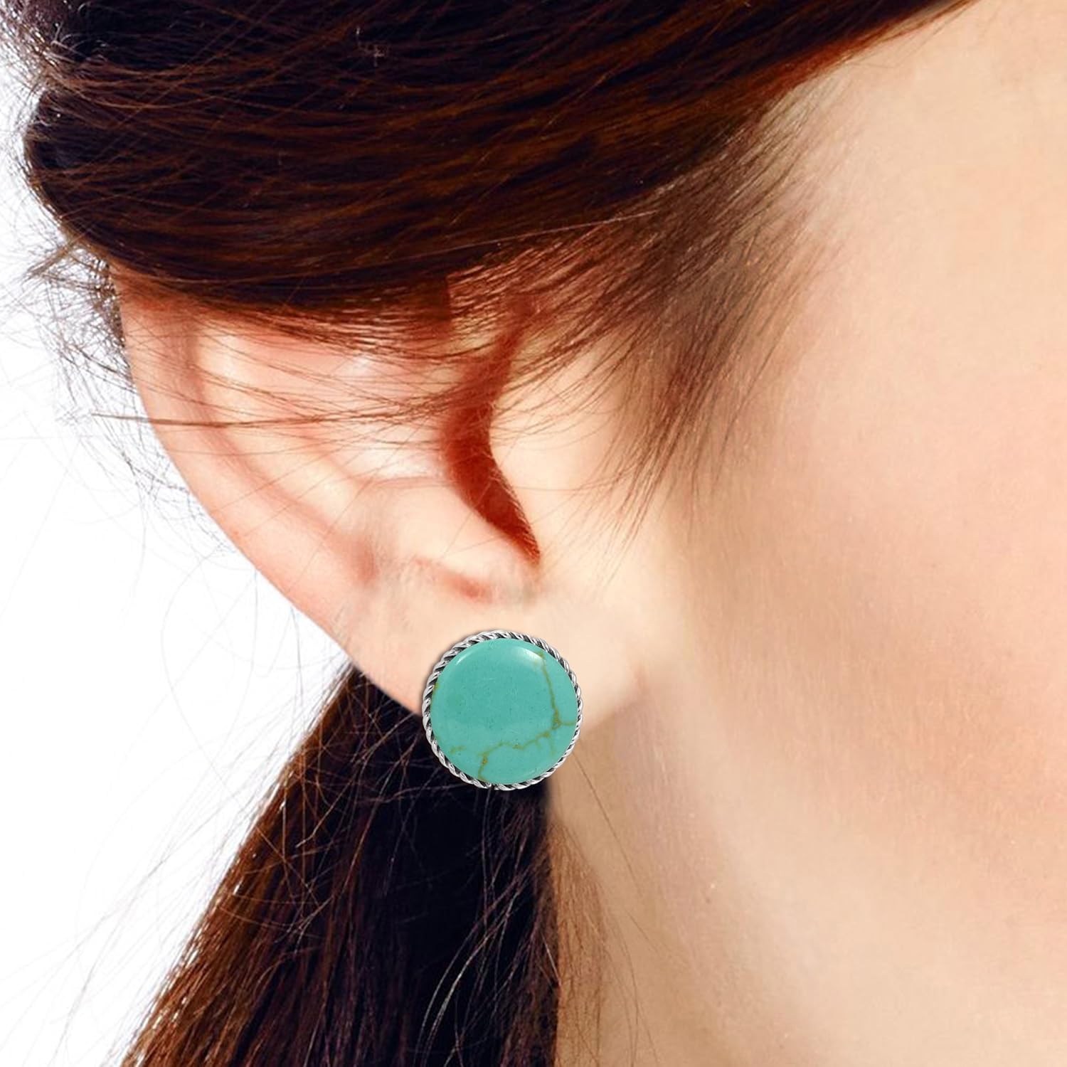 AeraVida Classic 18 mm Round Button .925 Sterling Silver Clip on Earrings | Clip On Earrings For Women No Piercing