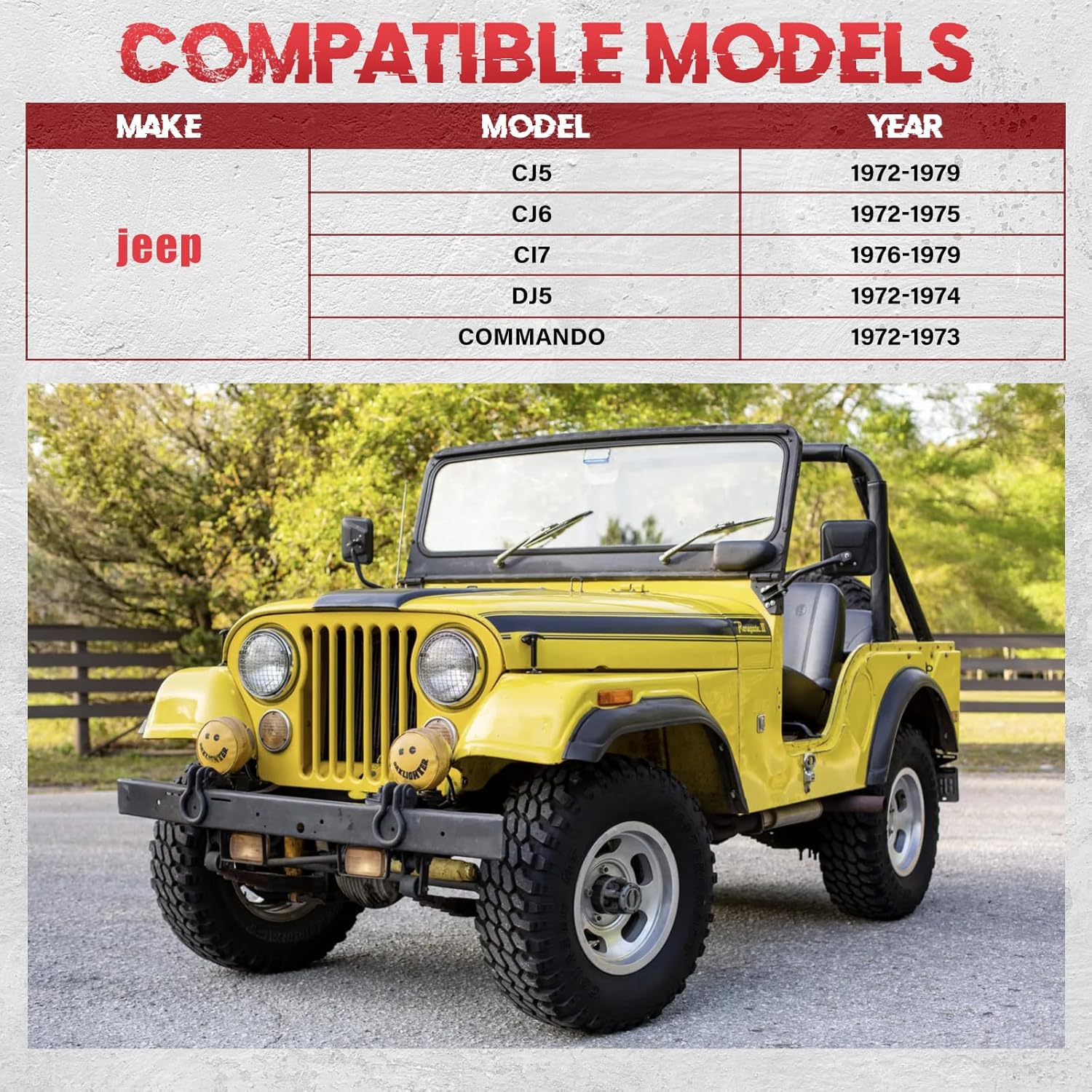 27-7521 Power Steering Gear box GearBox Compatible with Jeep CJ5 1972-1979, CJ6 1972-1975, CJ7 1976-1979, Commando 1972-1973, DJ5 1972-1974, Replace OE 27-7521, 277521