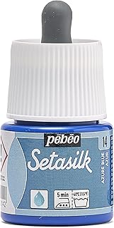 Pebeo Setasilk Silk Painting 45-Milliliter Bottle, Azure Blue