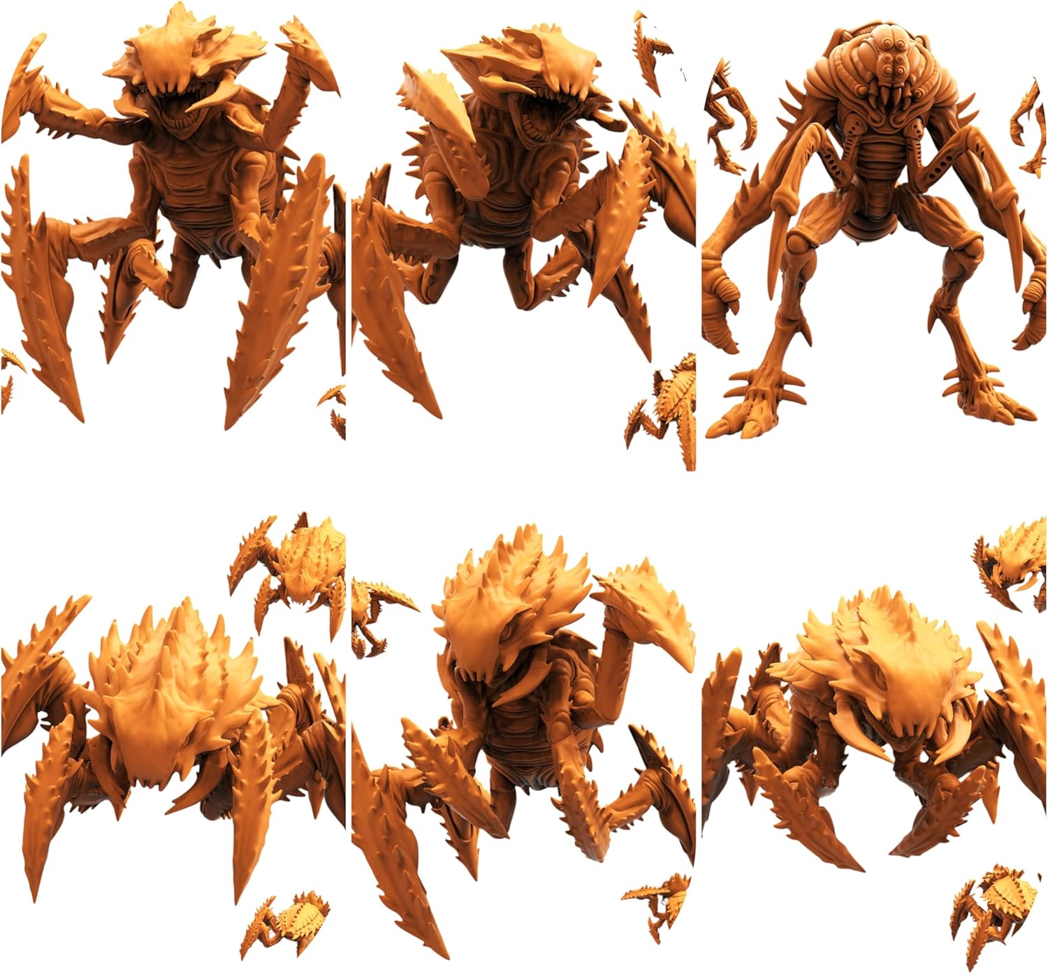 TYL Arachminid Warriors Unpainted Miniature for War Gaming | RPG Scale Figures, Detailed Tabletop Board Game Accessories | Realistic Tabletop Miniatures (Combo of 6, 32mm)