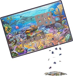 Becko US Jigsaw Puzzle Board Portable Puzzle Mat for Puzzles Storage Saver, Non-Slip Surface, Up to 1000 Pieces (Gray)