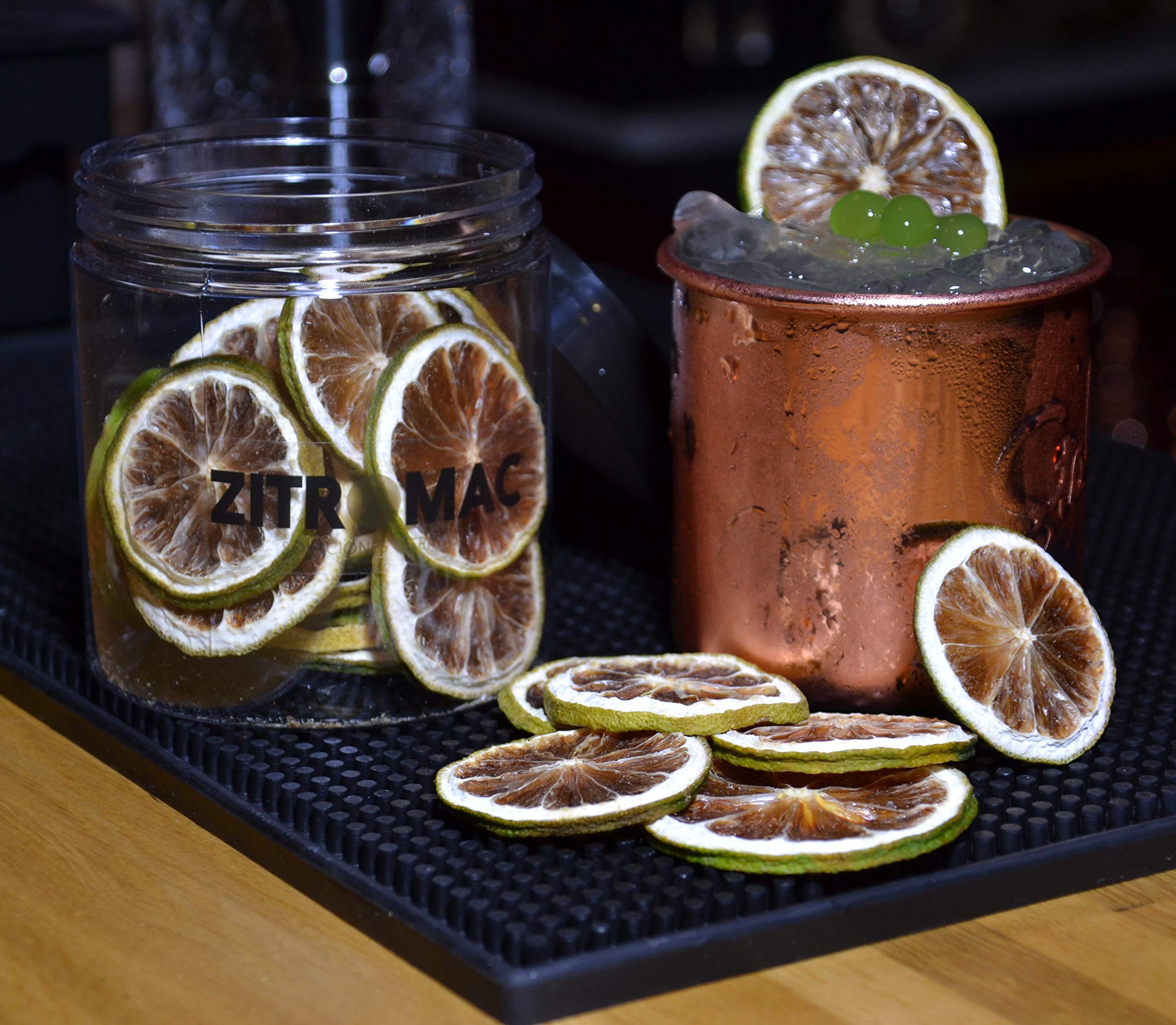 45gr Limón Verde Deshidratado para Cóctel, Fruta Deshidratada sin Azúcar para Coctel, Decoración, Repostería, Navidad, Bebidas, Infusiones - Rodaja de Limón Seca 100% Natural sin Aditivos