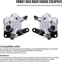 Vista 5 de Pinza de freno delantera derecha e izquierda con pastillas compatible con Yamaha Banshee 350 Grizzly 350 400 450 Big Bear 250 350 450 Blaster 200