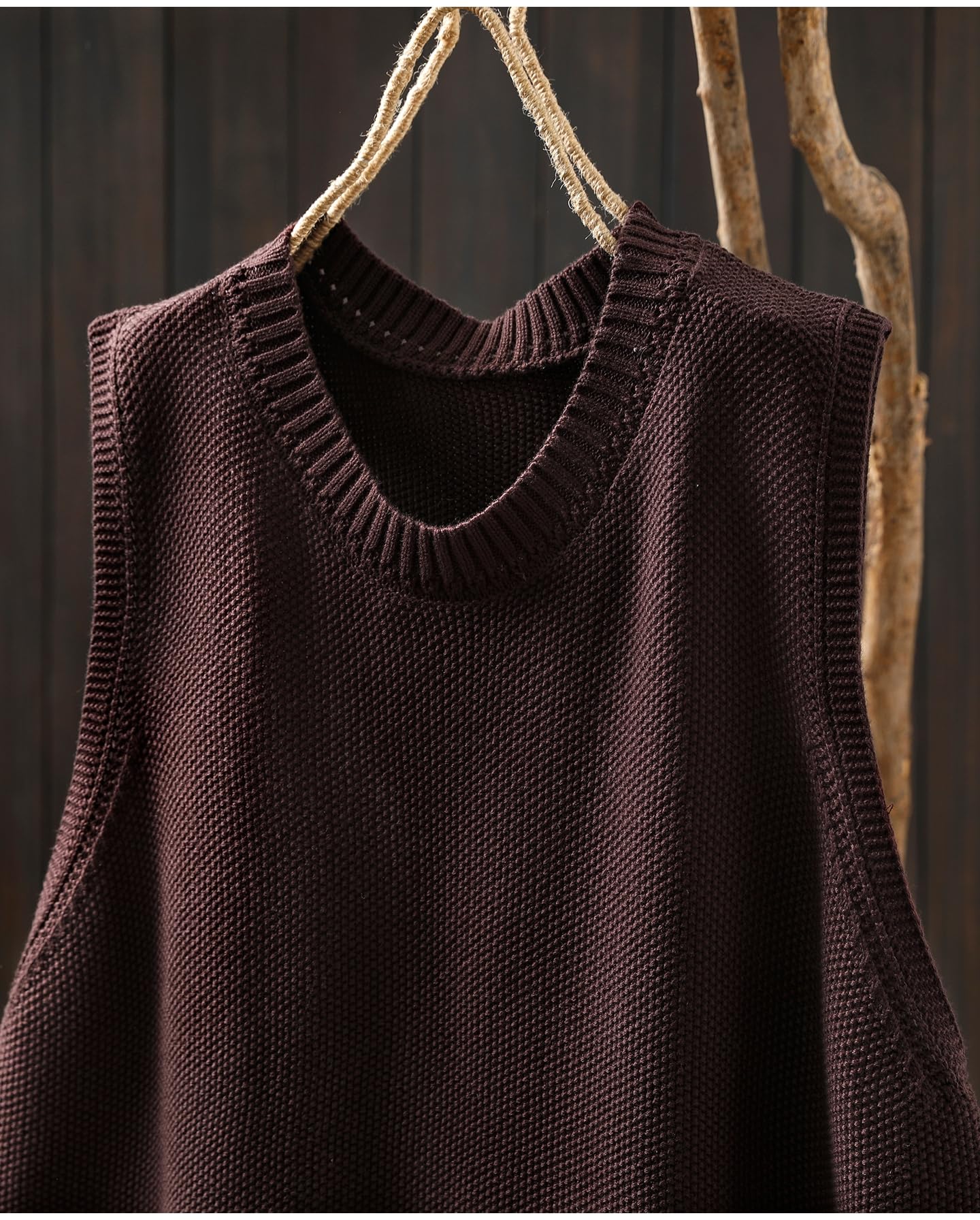 Pullunder Damen Ärmellos Damen Strickweste Mit Rundhalsausschnitt Ärmellos Aus 100% Baumwolle Lässig Locker Einfarbig Ideal Für Herbst Und Winter.