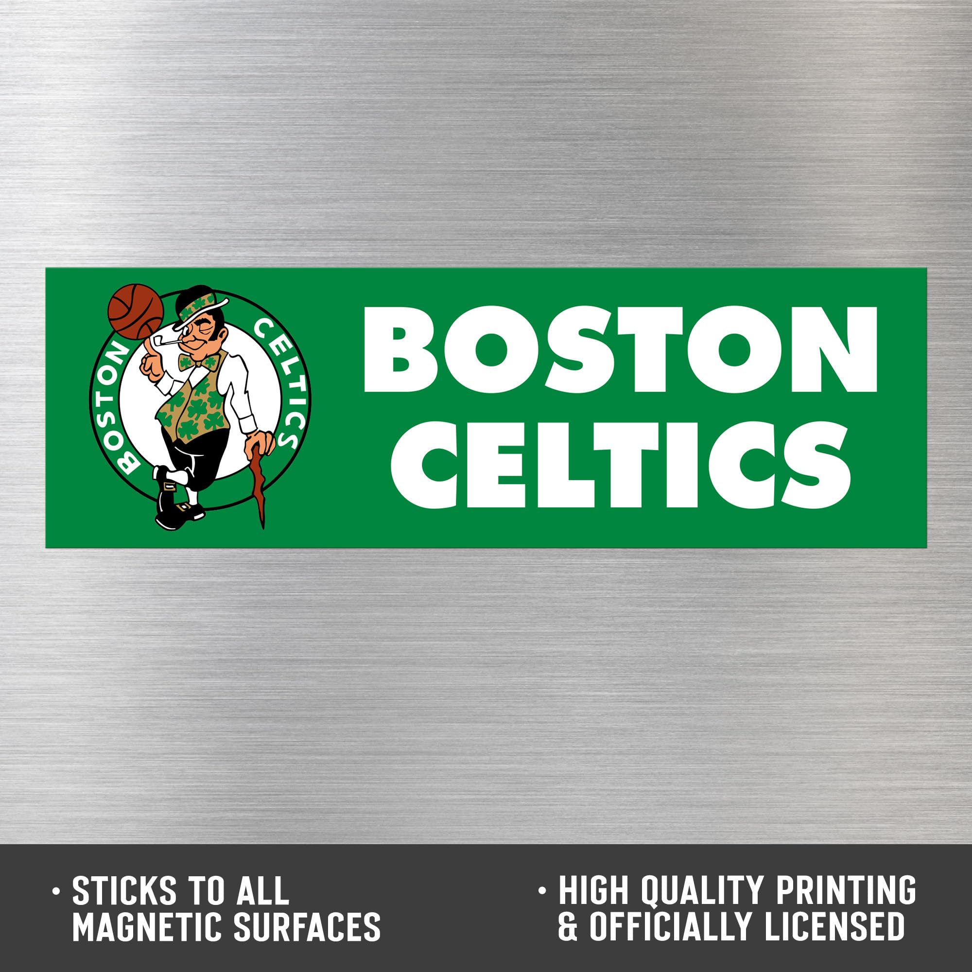 Rico Industries NBA Basketball Boston Celtics Aimant Team Spirit 4 x 10 – Voiture, décoration d'intérieur – Réfrigérateur, Bureau, Cuisine