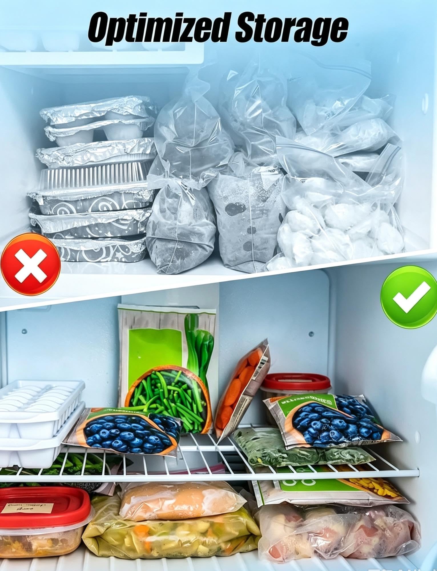 Separador Congelador, Organizador Rejilla Metálica for Freezer