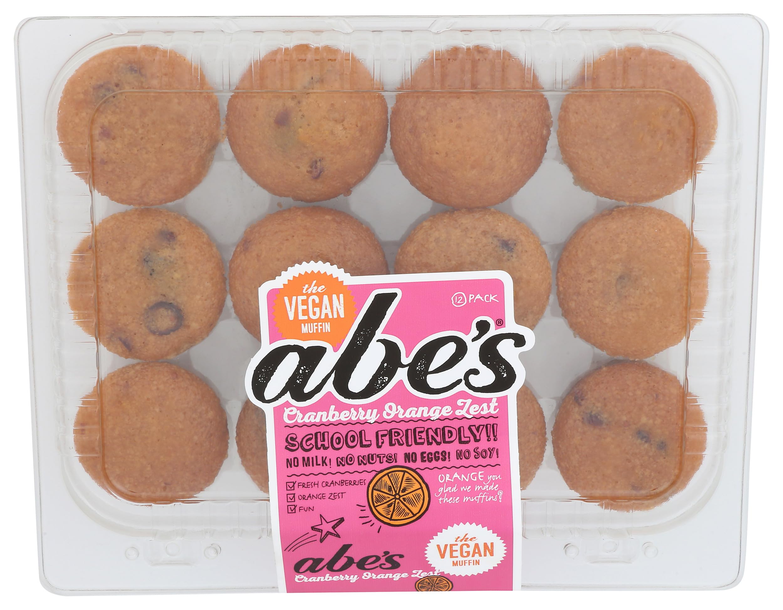 Vegan Cranberry Orange Zest Mini Muffins, 12 Pack | Grocery Pickup