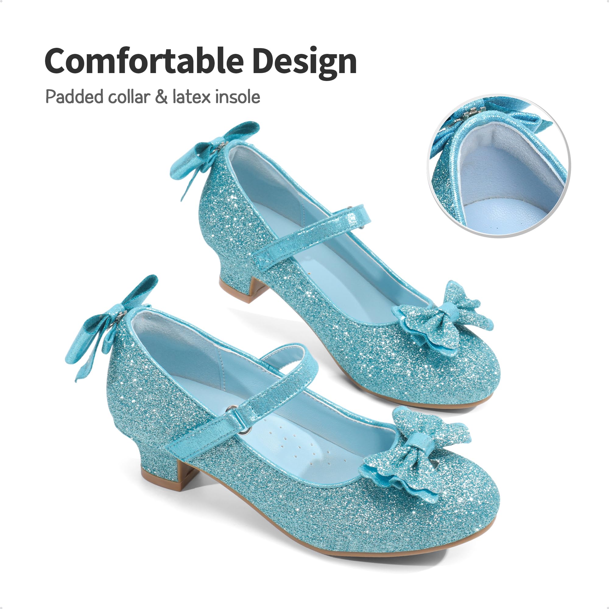 DREAM PAIRS Ballerines Filles Chaussures Plates Mary Jane Scintillantes et Tendance en TPR Antidérapante Ballerine Confortable SDFL2322K