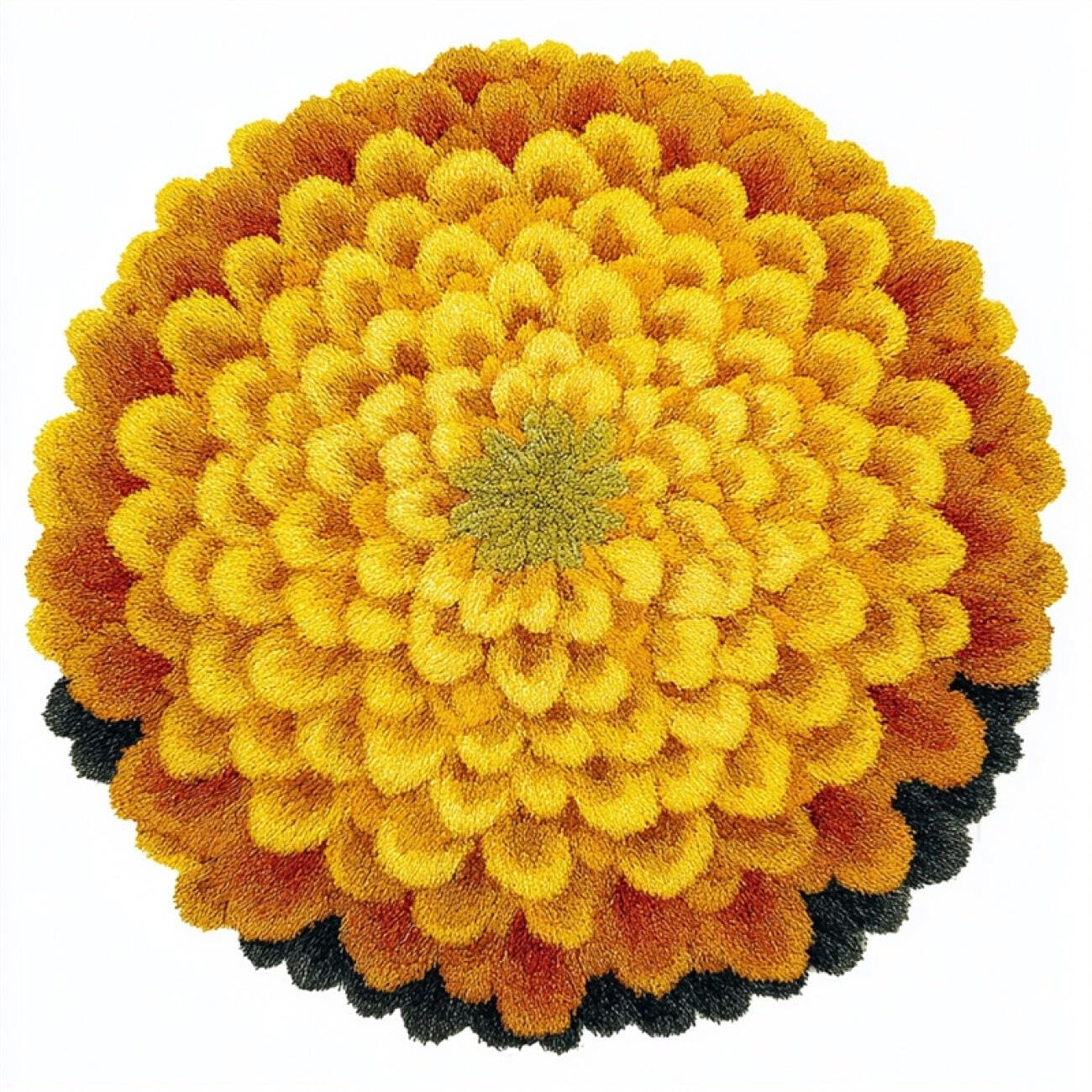 Kitquiver Tapestry Kits for Adults Golden Dahlia 60x60cm