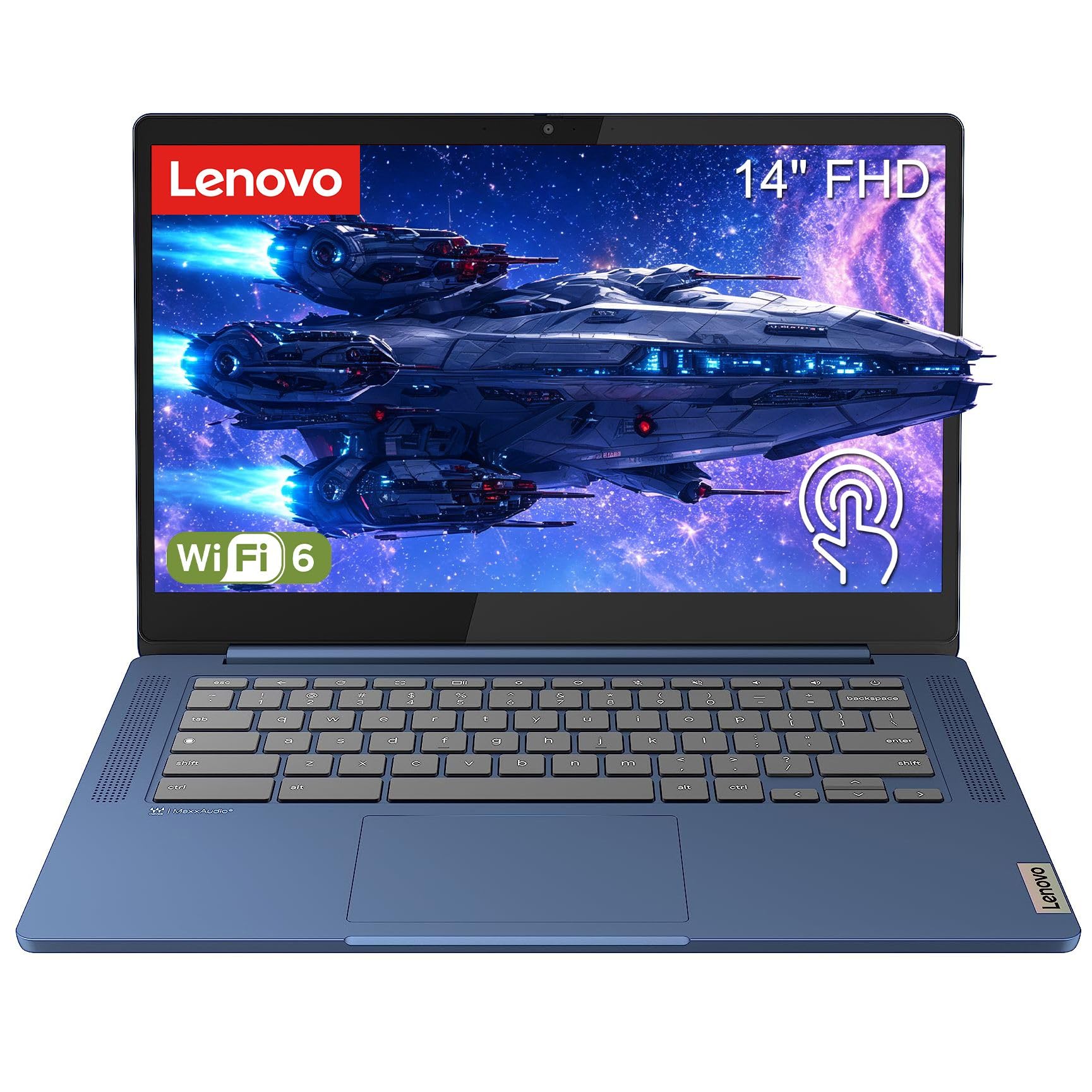 Lenovo Chromebook 14" Touchscreen Laptop, 8-Core CPU, 64GB Storage