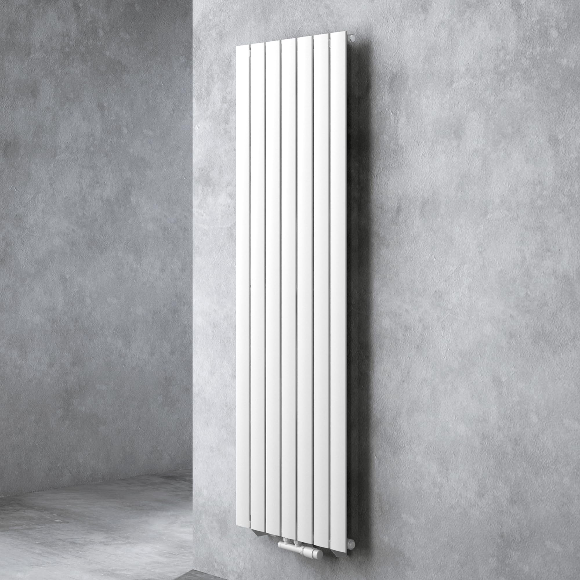 doporro Radiatore Verticale da Bagno 180x54cm, Radiatore a Pannello Termoarredo da Parete e Pavimento in Acciaio, Bianco