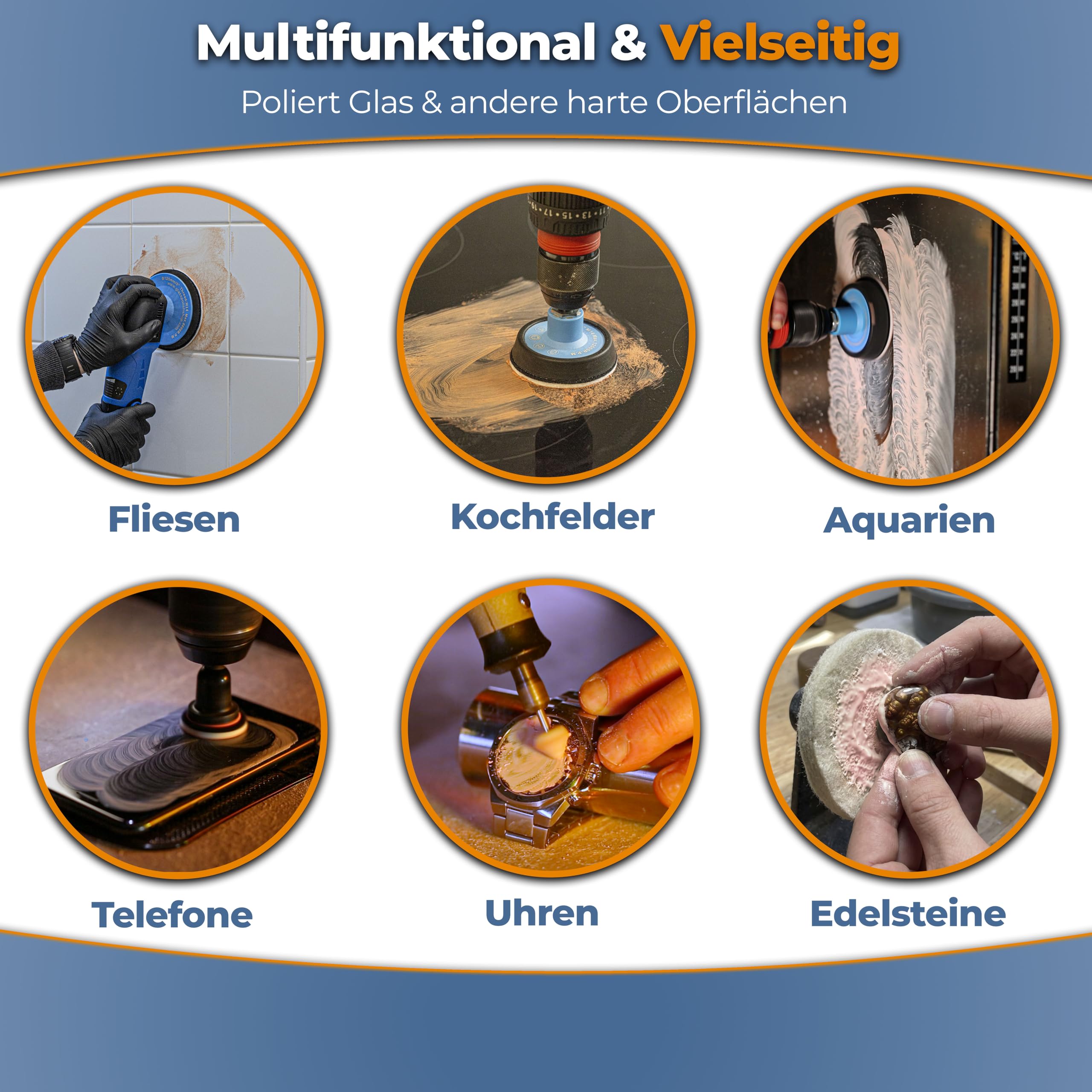 Glass Polish 14056 GP-PRO Glaspoliturpaste zum professionellen Polieren aller Glasoberflächen – 2,3 Mikron – 500 ml