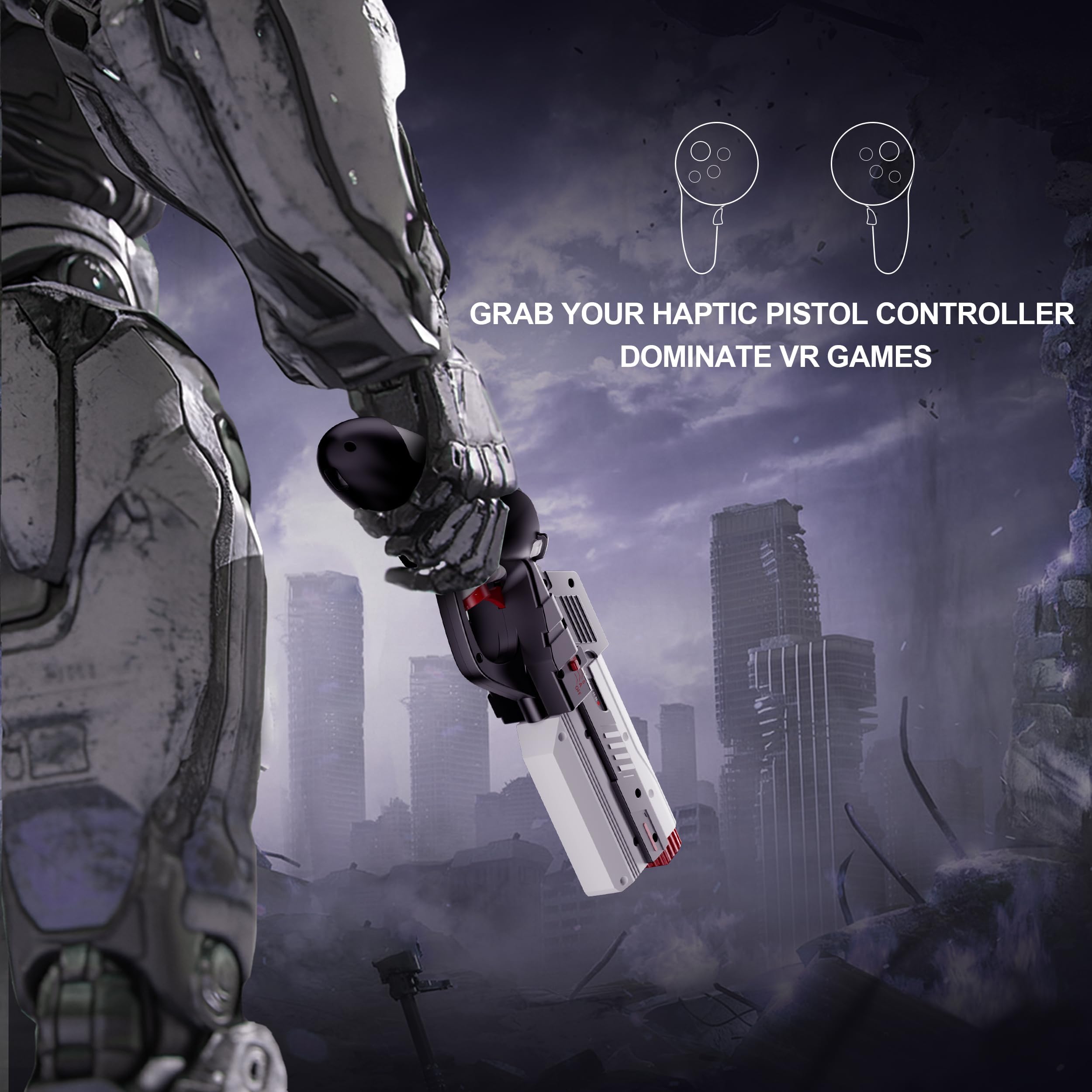APEXINNO Controller Accessories,Haptic Gunstock Cover for Meta