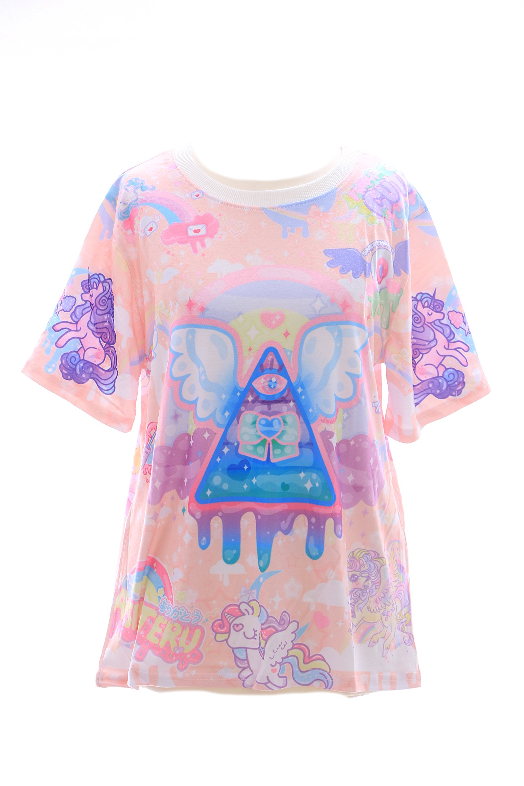 Kawaii-StoryT-05 Lolita T-Shirt Eye Fantasy Harajuku Hypnosis Wings Japan Kawaii Trend