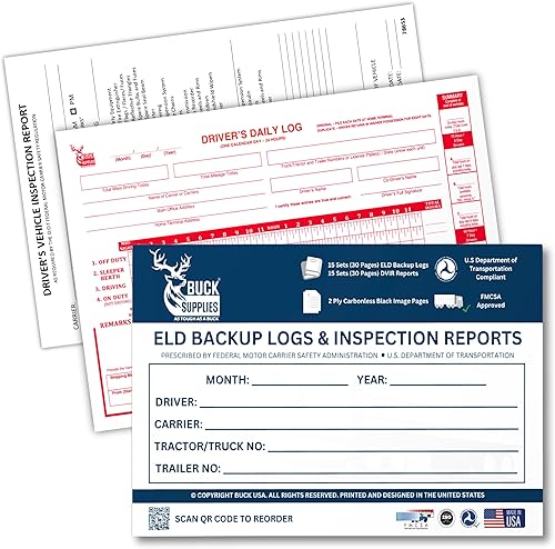 ELD - Libros de registro de respaldo para conductores de camiones con informe detallado de inspección de vehículos del conductor y resumen diario