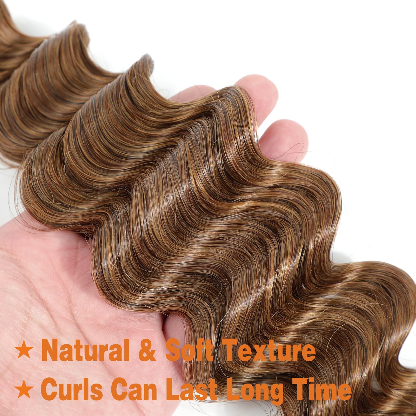 Humistwbiu Bulk Human Hair for Micro Braiding Human Hair 100% Unprocessed Brazilian No Weft Deep Wave Human Braiding Hair 20 Inch 100g Brown - Image 4